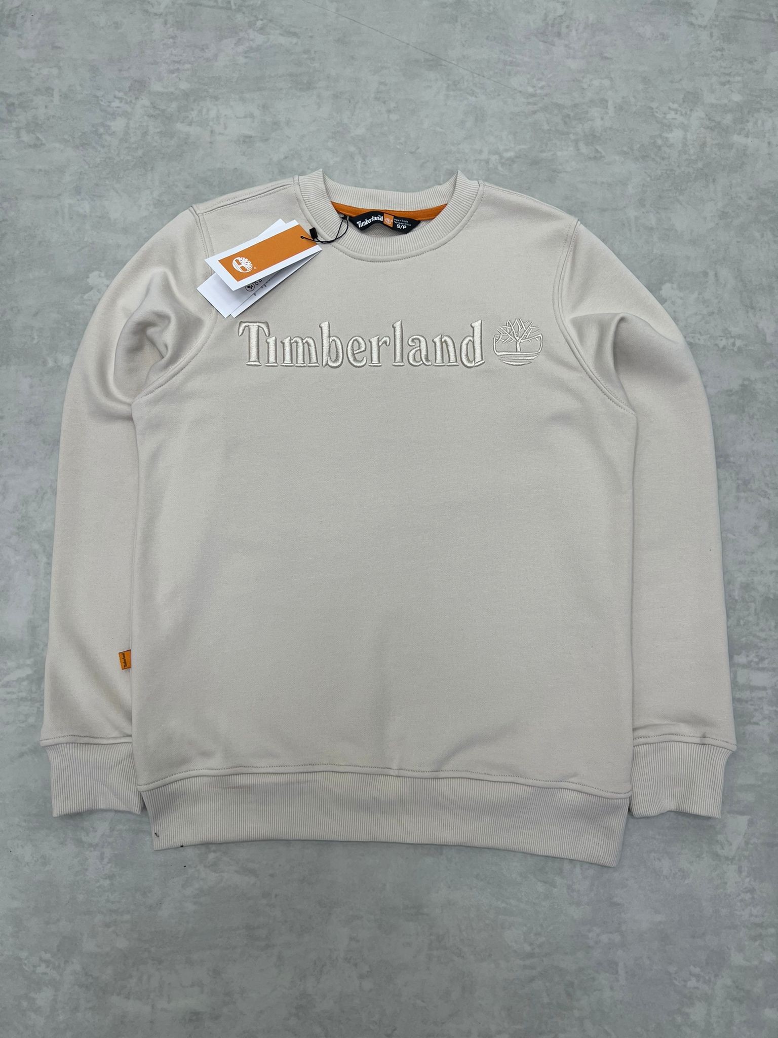 Ton To Tone Mid Icon Nakış Cream Sweatshirt