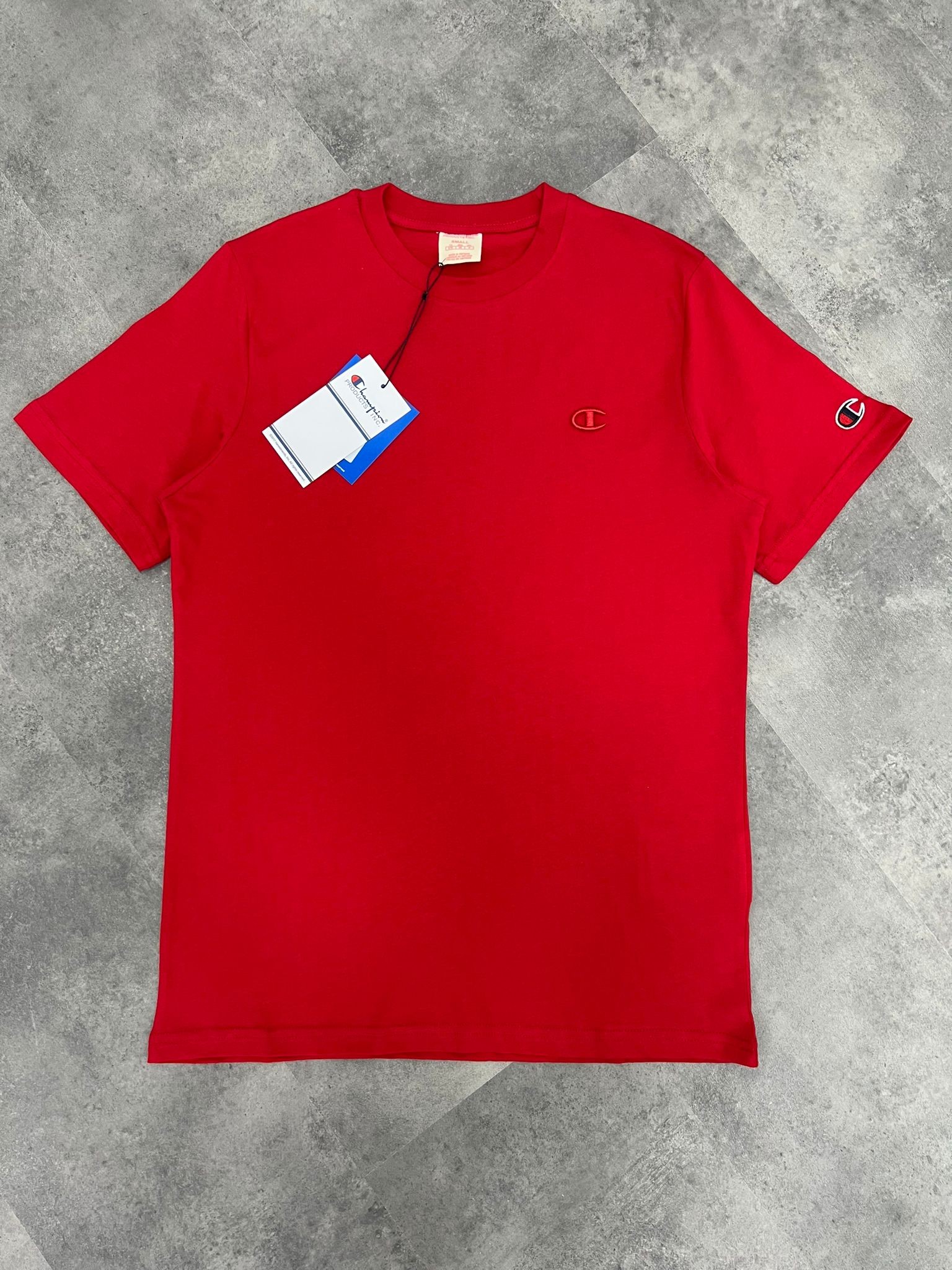 Yeni Sezon Basic Mini Icon Ton To Tone Series Red T-shirt