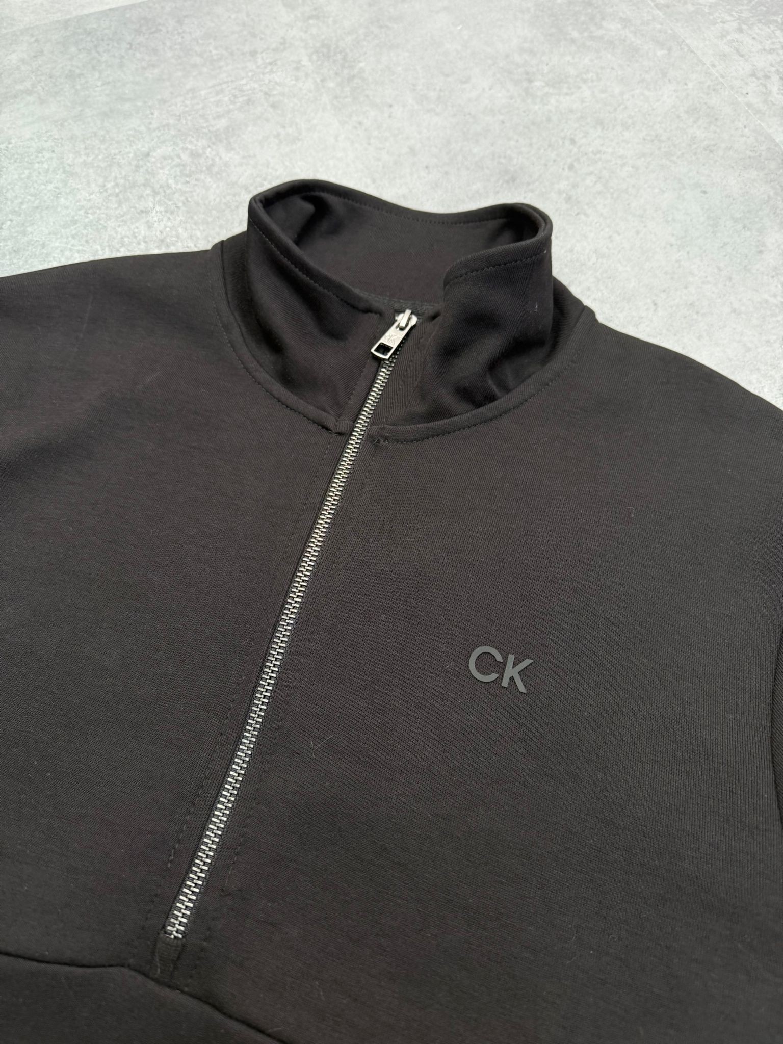 Yeni Sezon Basic Mini Logo Yarım Fermuarlı Sweatshirt