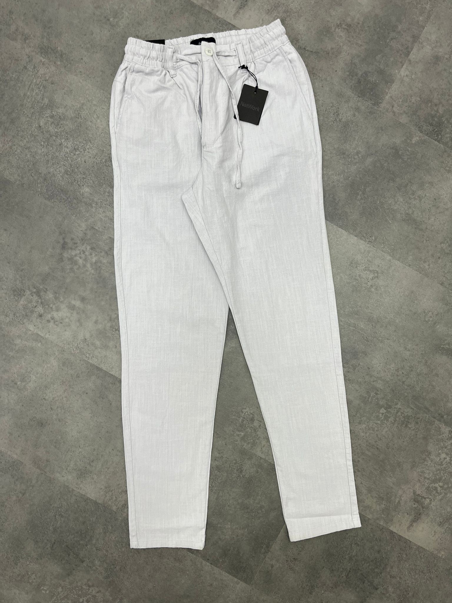 Yazlık Yeni Sezon Premium Ham Keten Gray Pantalon
