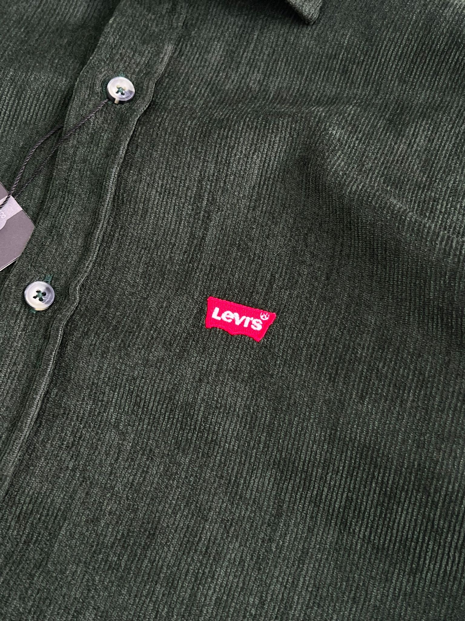 Basic Mini Logo Kadife Green Gömlek