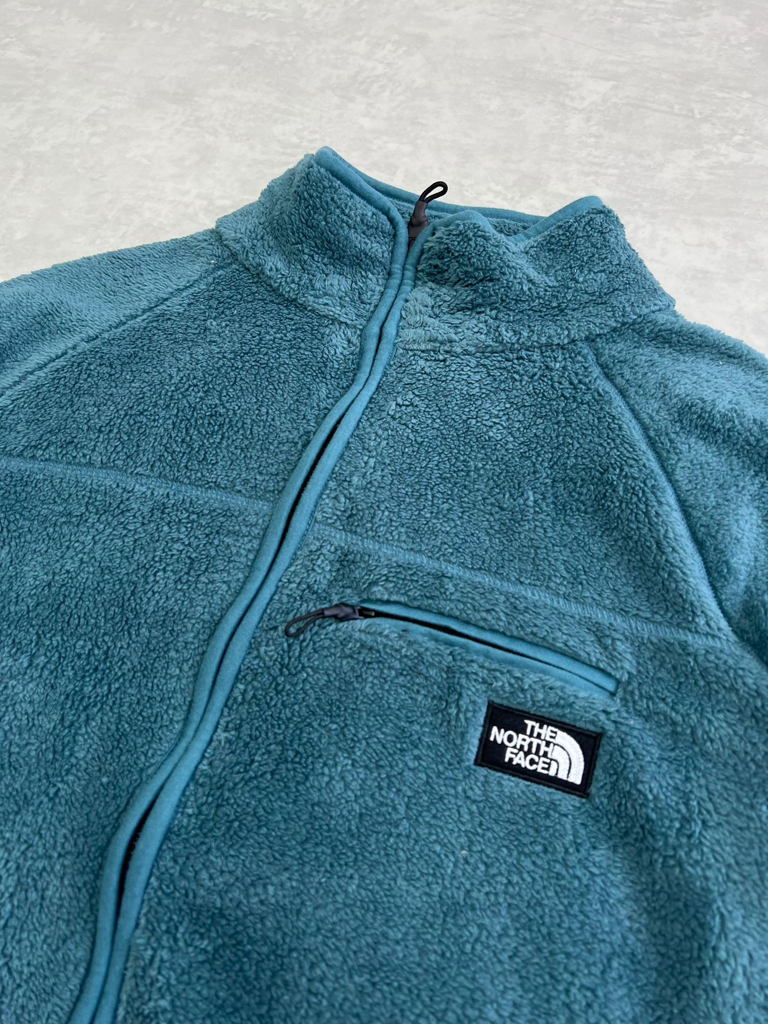 Yeni Sezon Tam Fermuarlı Classic Peluş İndigo Ceket 