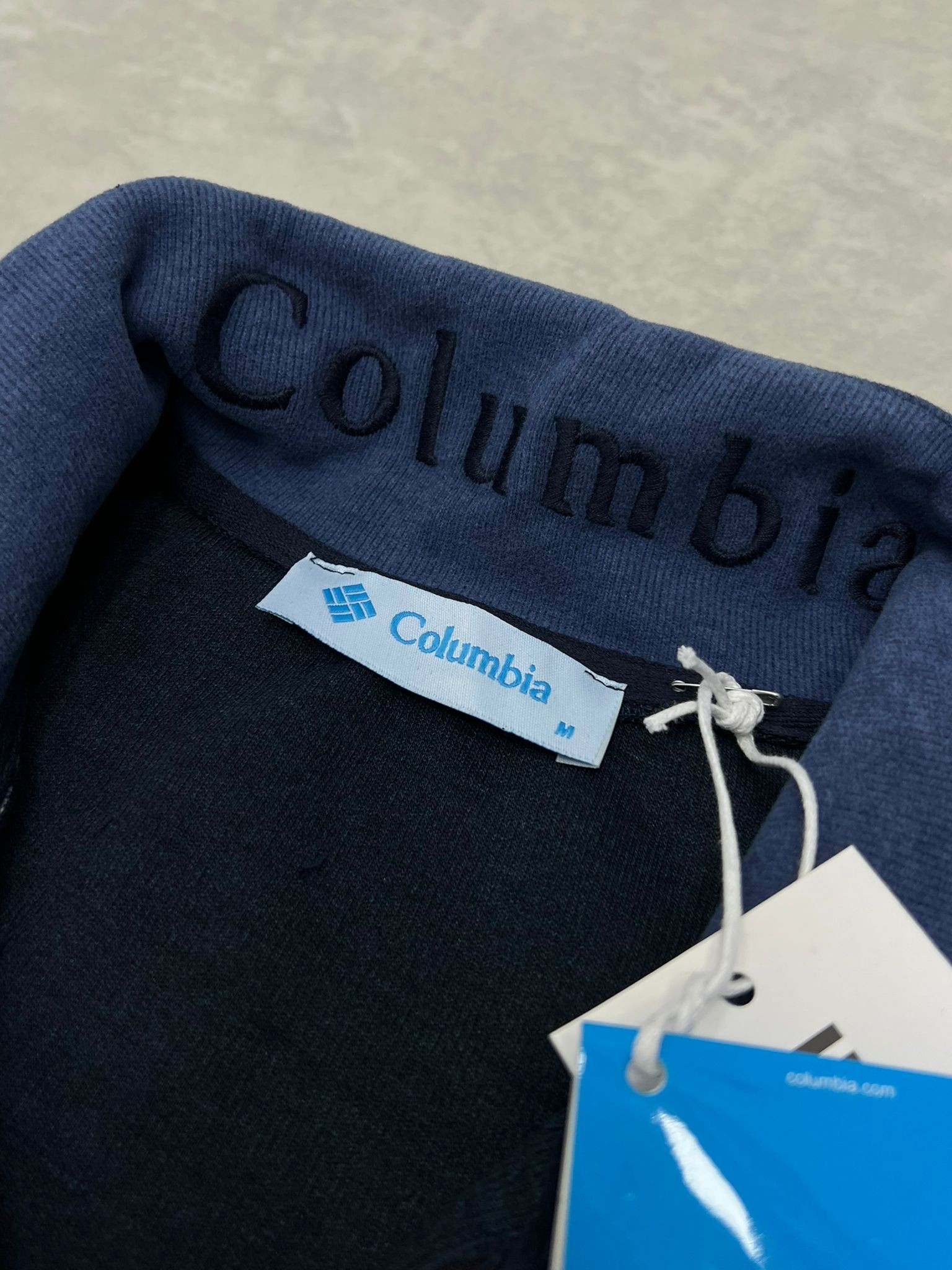 Yarım Fermuarlı Basic Selanik Kumaş Lacivert Sweatshirt