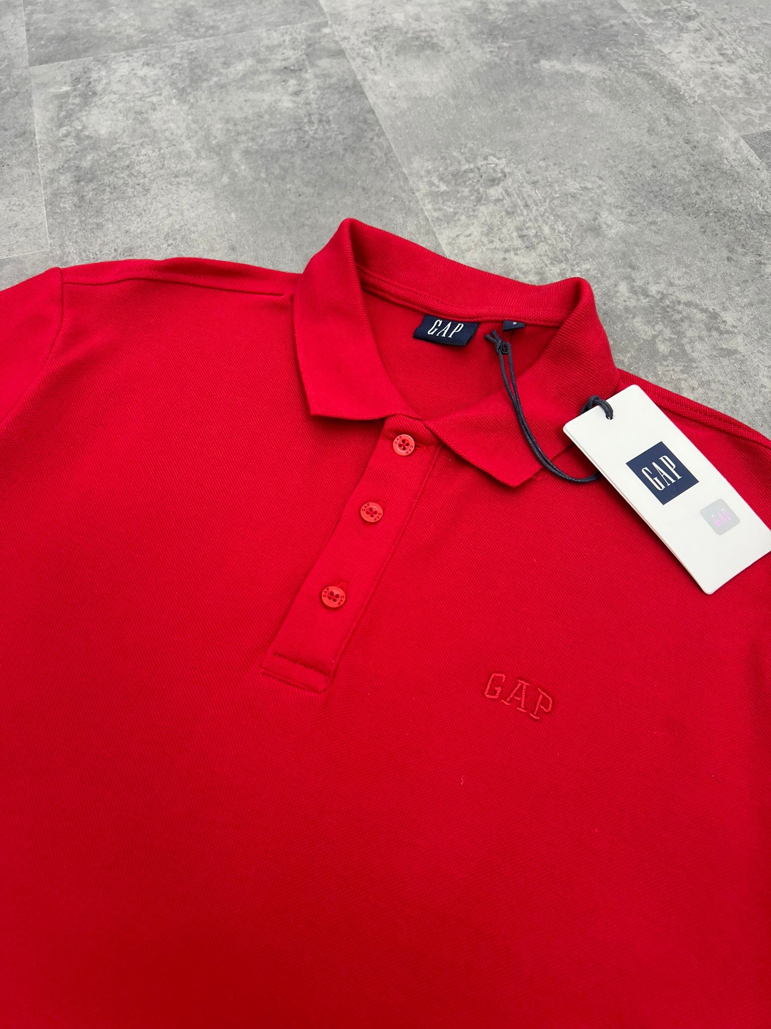 Yeni Sezon Ton To Tone Polo Yaka Red T-shirt