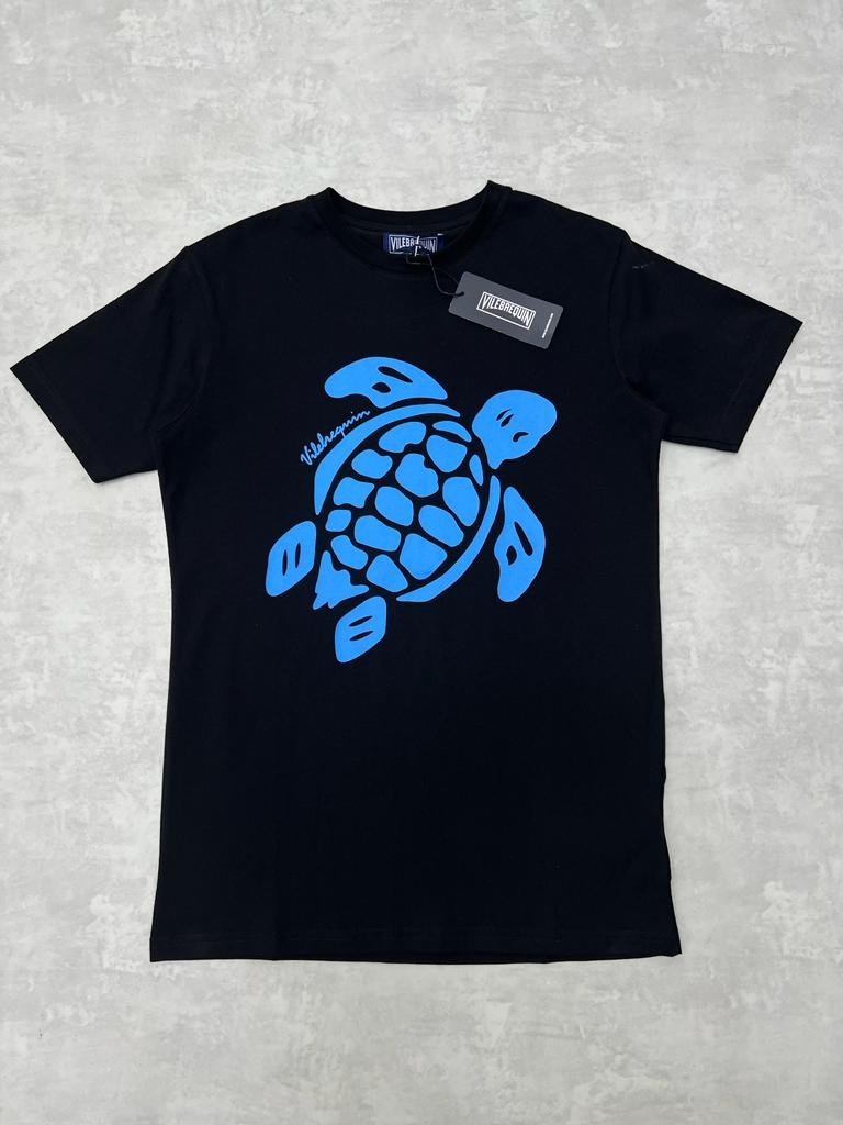 Turtle Printed Icon Mid Black T-shirt