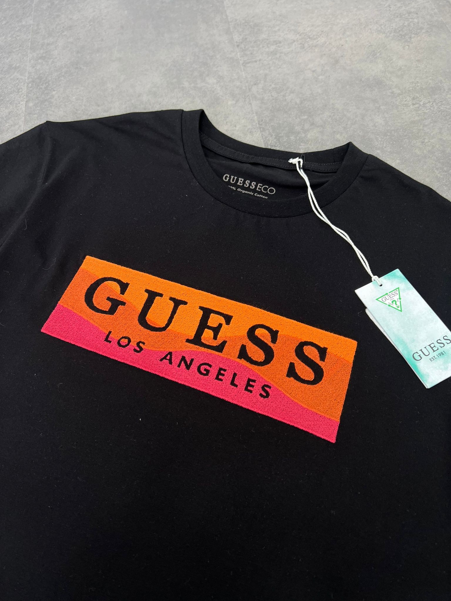 Yeni Sezon Los Angeles Full Nakış Logo Black T-shirt