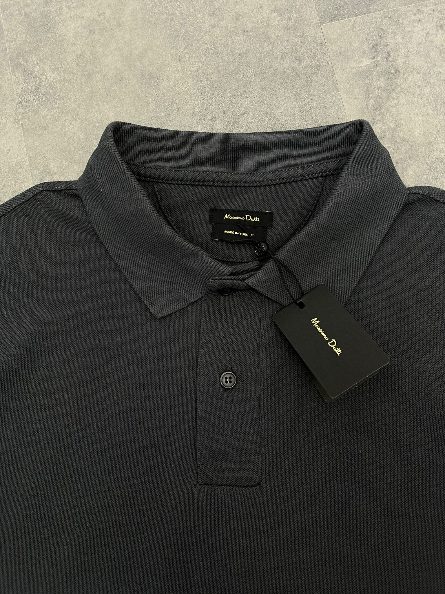 Yeni Sezon Organik Pamuk Antrasit Polo Yaka  T-shirt