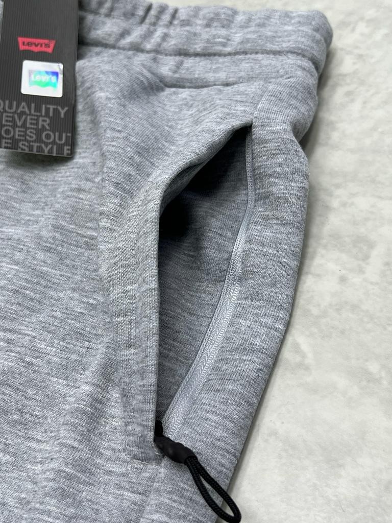 Double Face Gray Nakış Logo Jogger