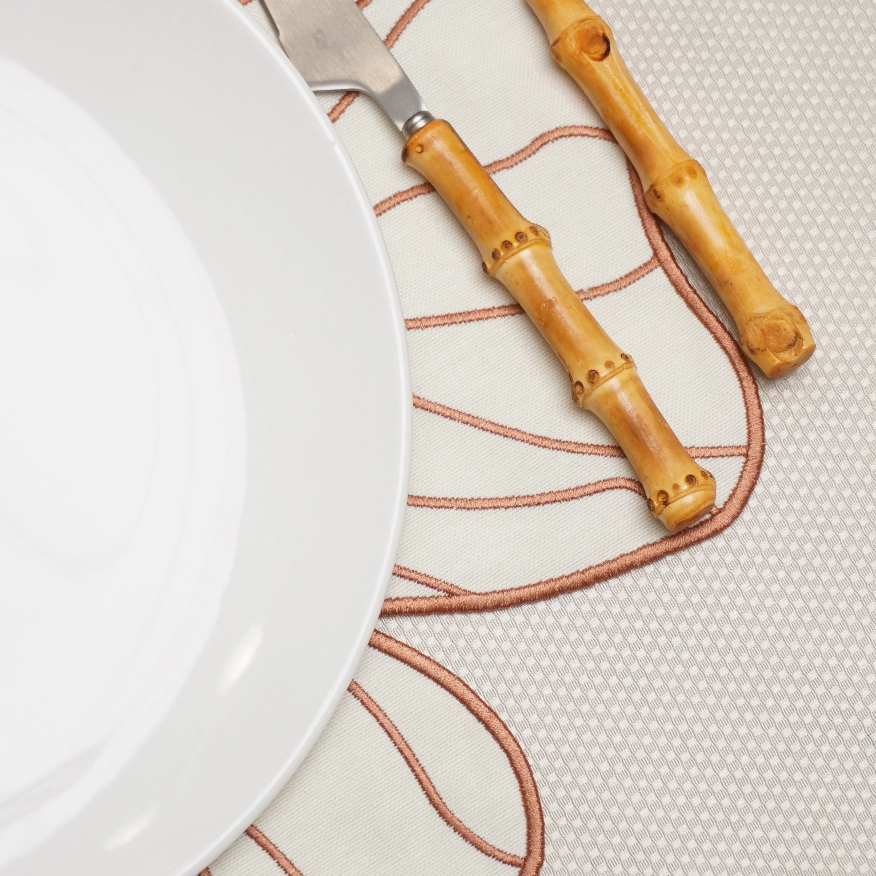 Bej Flora Amerikan Servis 2 Adet