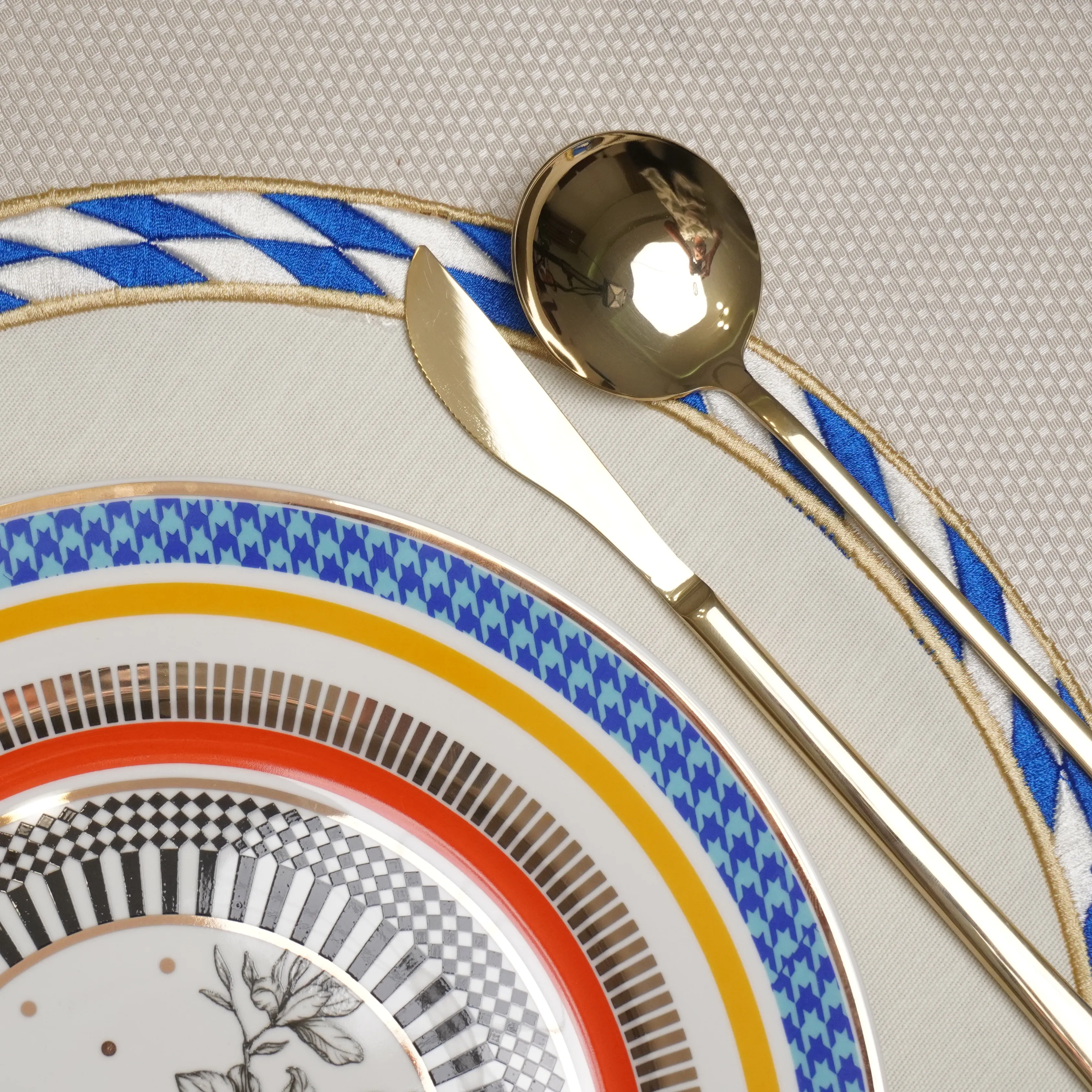 Beyaz Mavi Arwen Amerikan Servis 2 Adet