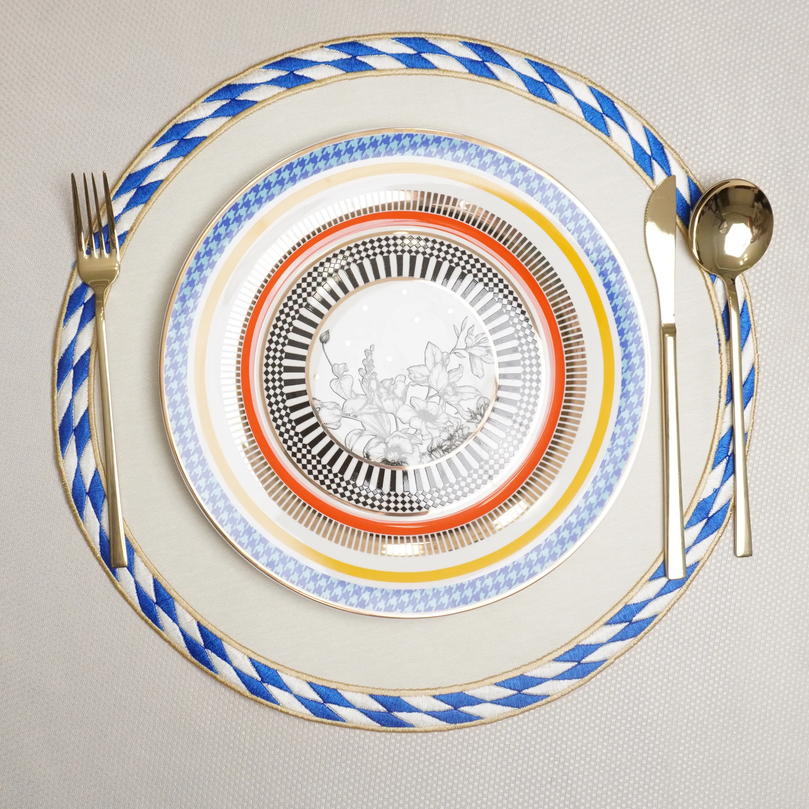 Beyaz Mavi Arwen Amerikan Servis 2 Adet