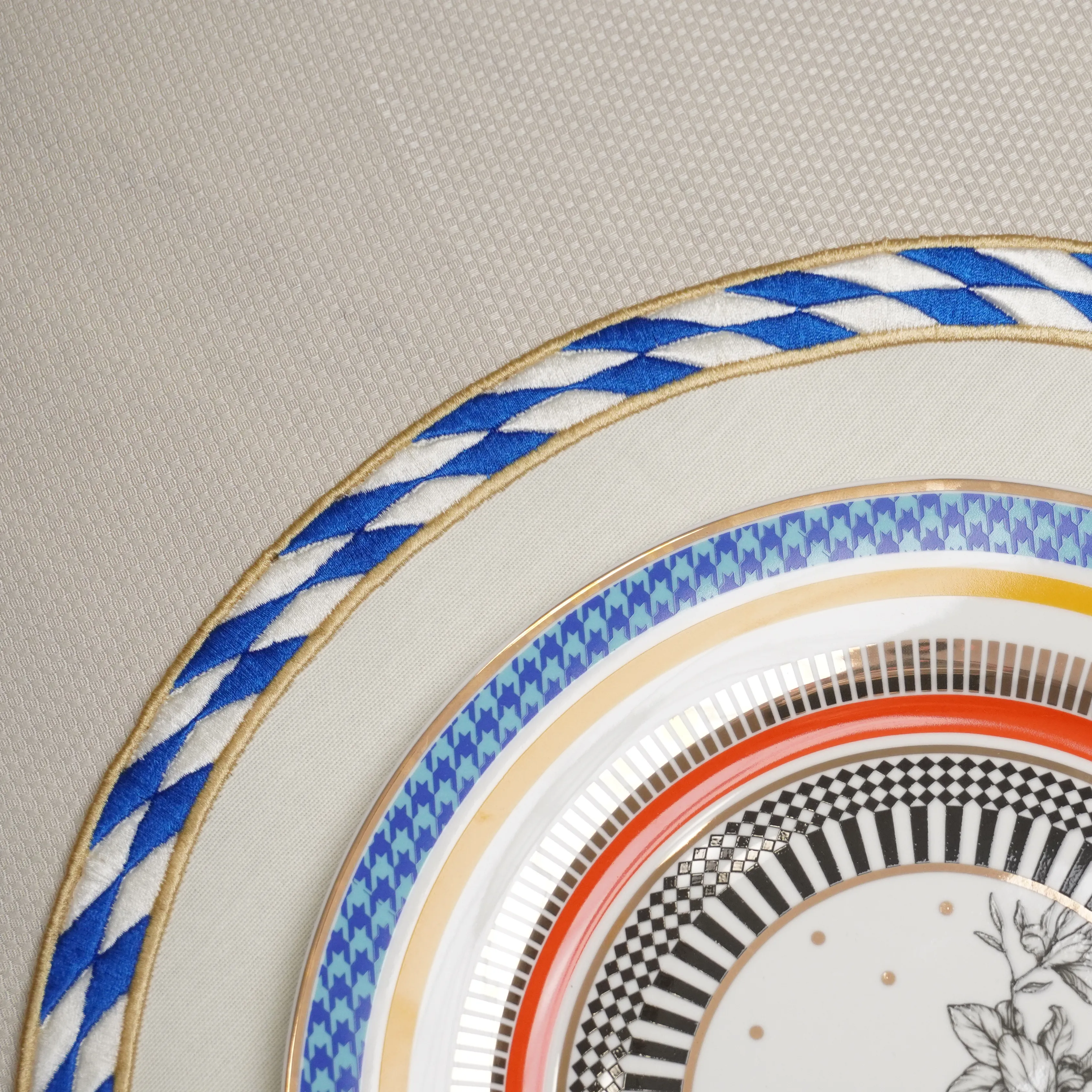 Beyaz Mavi Arwen Amerikan Servis 2 Adet