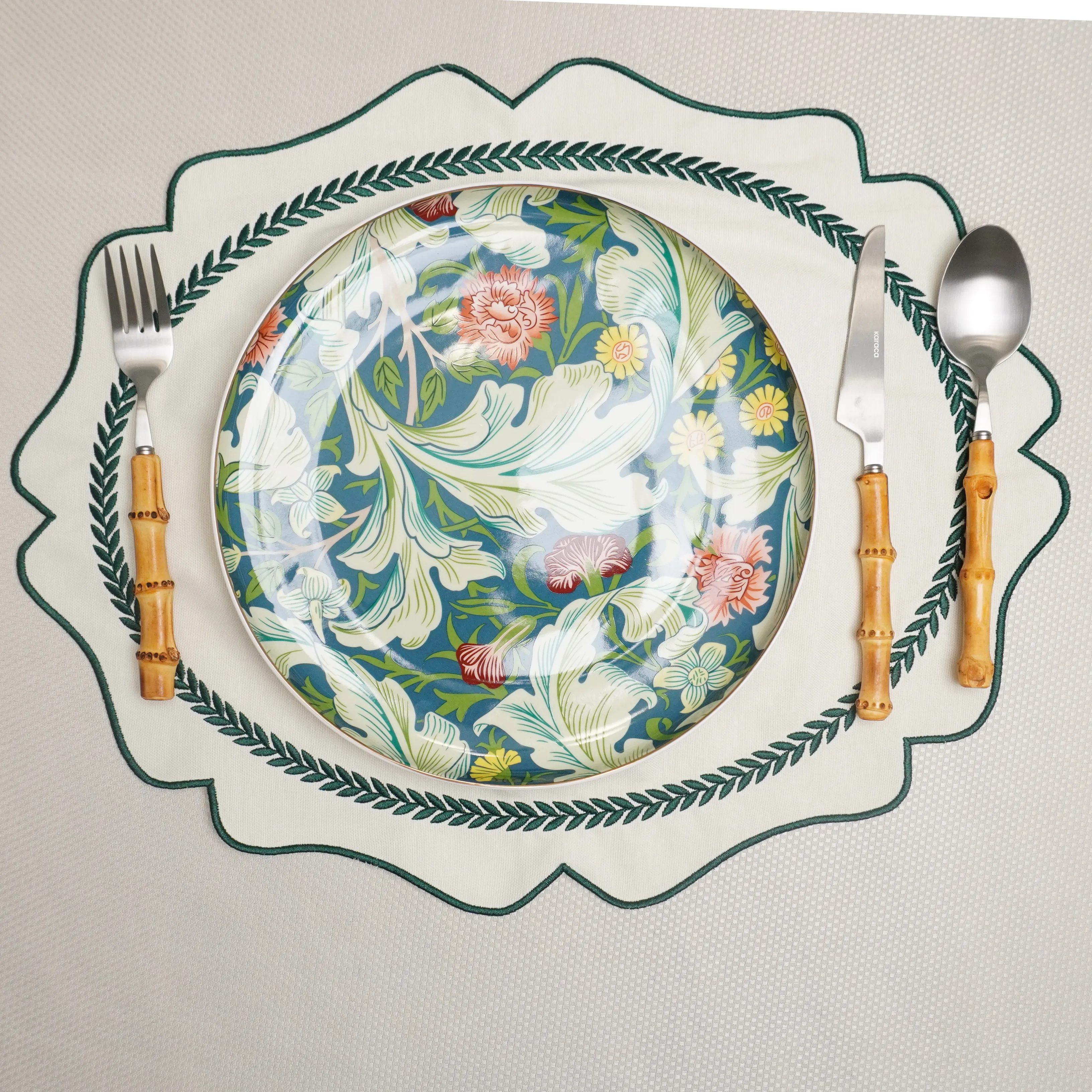 Krem Yeşil Olive Amerikan Servis 2 Adet