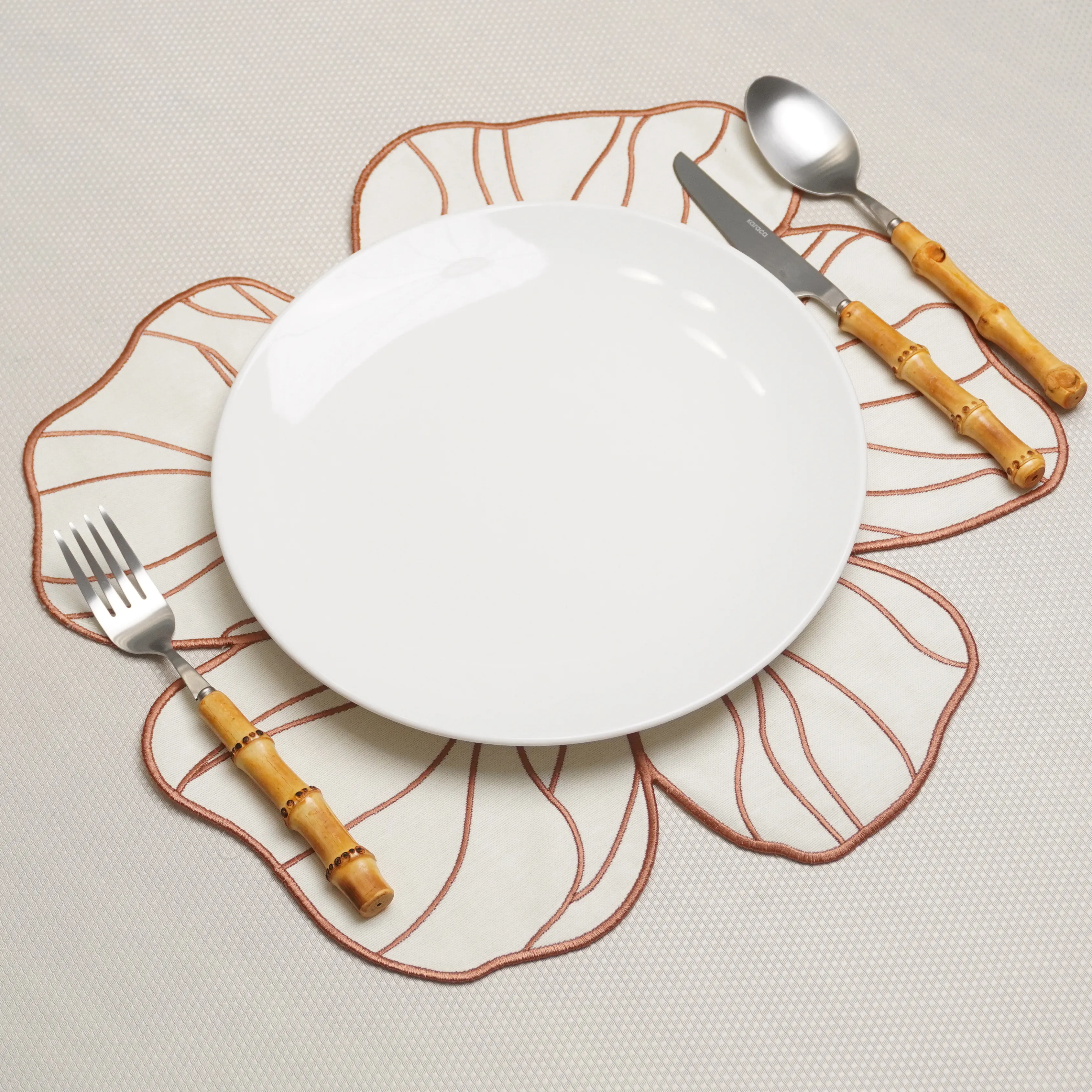 Bej Flora Amerikan Servis 2 Adet