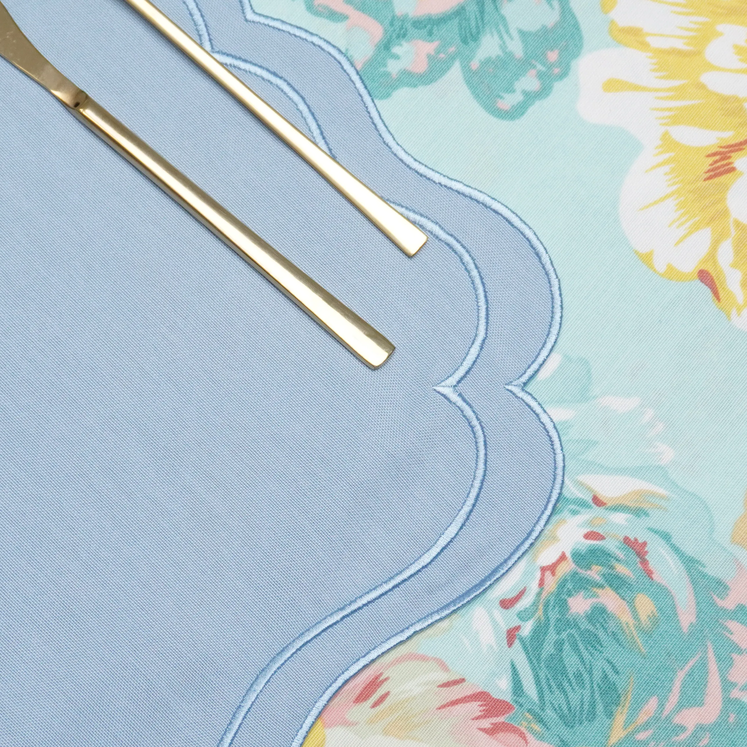 Mavi Elise Amerikan Servis 2 Adet