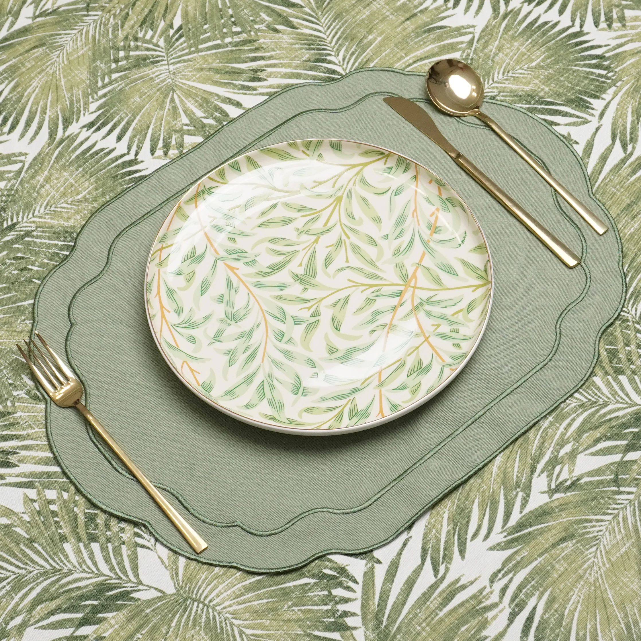 Yeşil Sage Verde Amerikan Servis 2 Adet