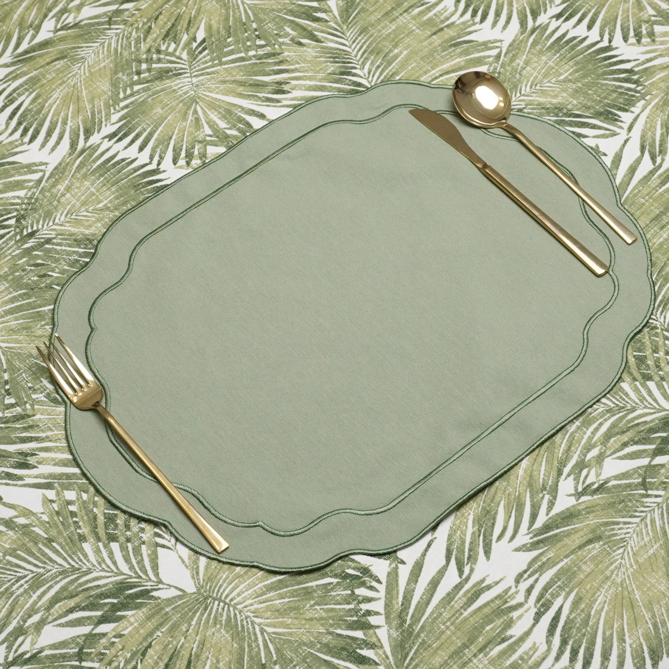 Yeşil Sage Verde Amerikan Servis 2 Adet