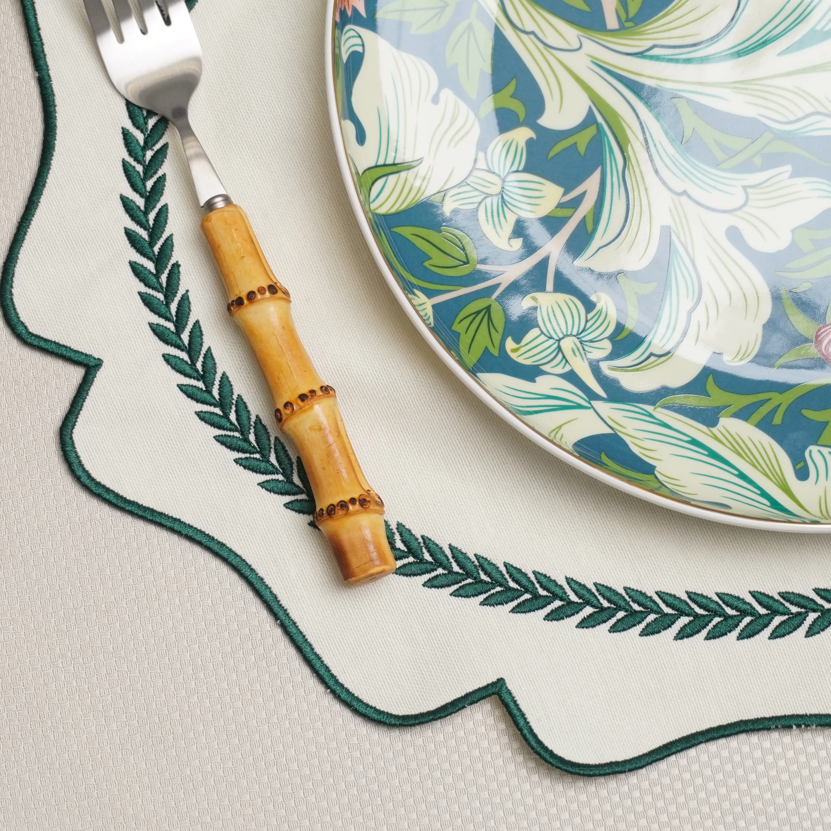 Krem Yeşil Olive Amerikan Servis 2 Adet