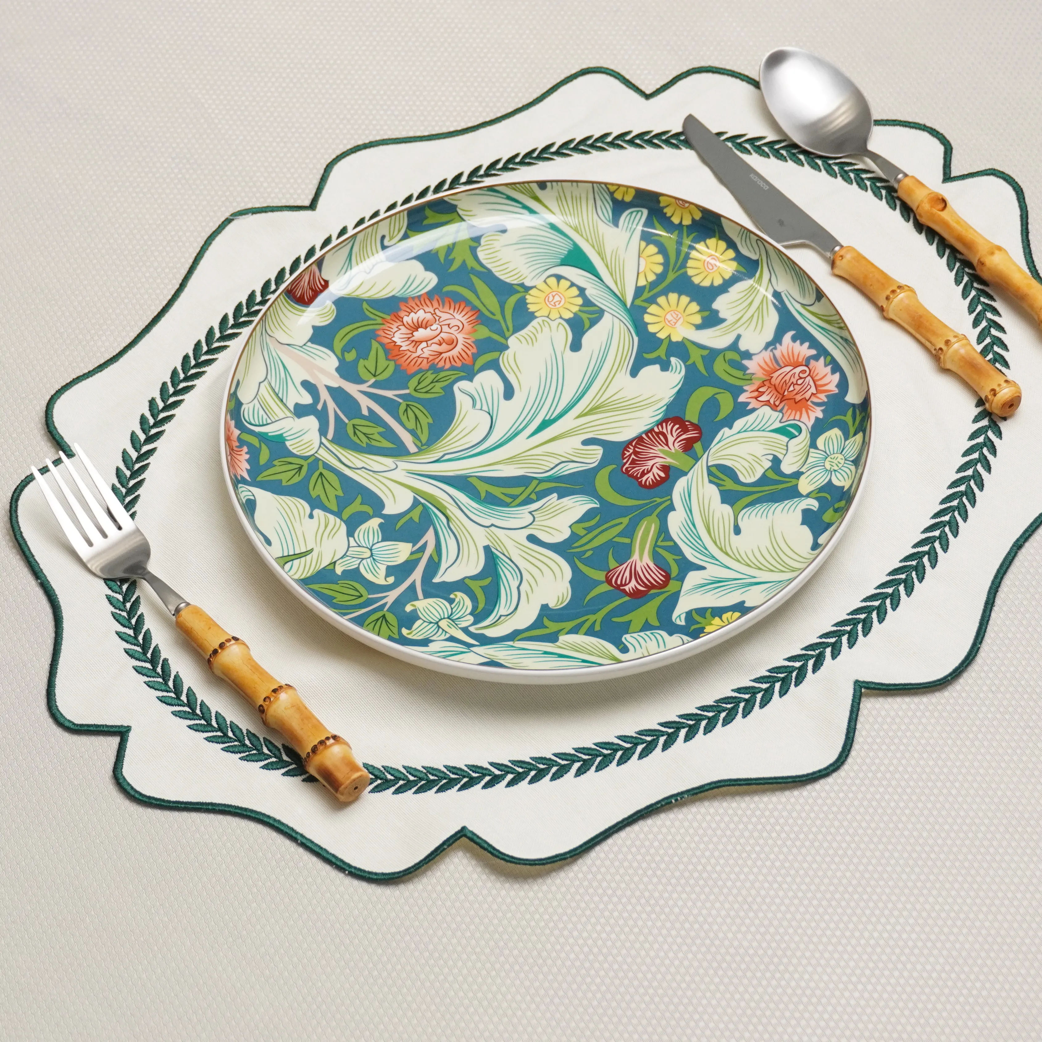 Krem Yeşil Olive Amerikan Servis 2 Adet