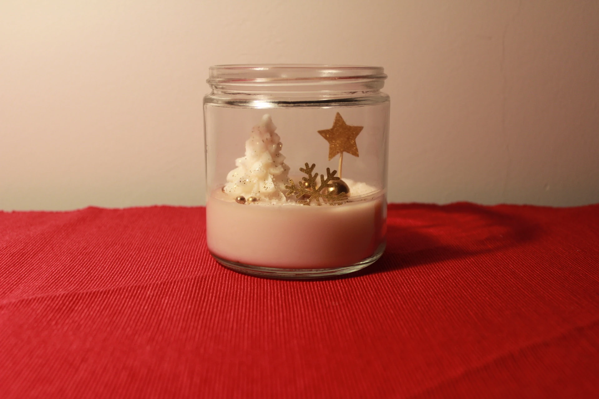 Gold Yılbaşı Temalı Cam Kavanoz Mum 