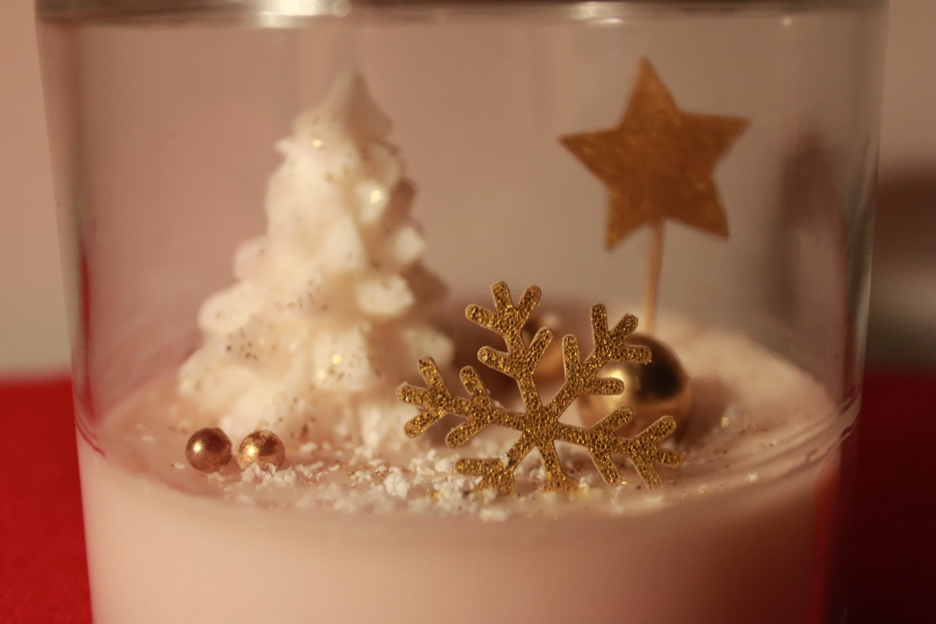 Gold Yılbaşı Temalı Cam Kavanoz Mum 