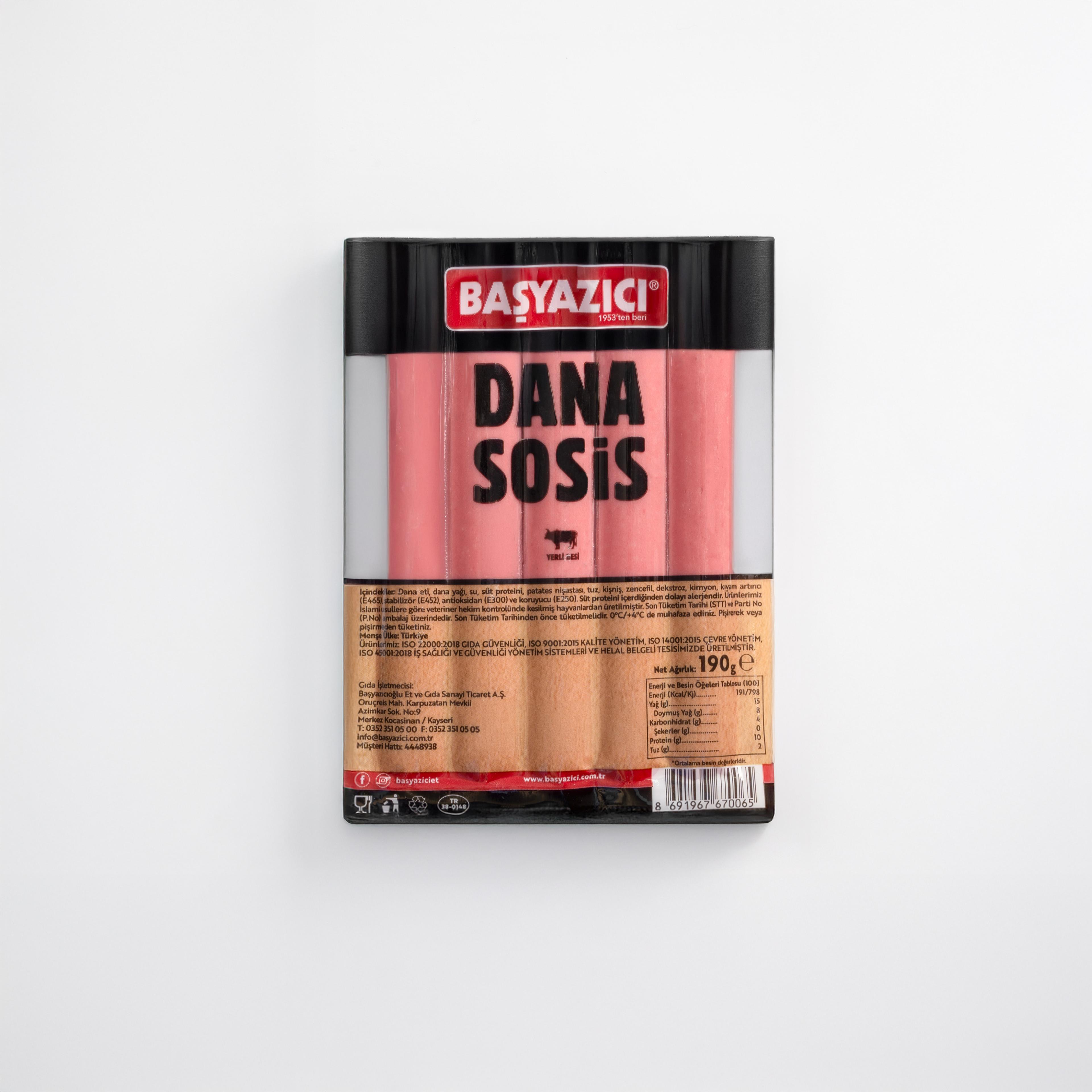 Başyazıcı Sosis Soyulmuş 190 gr