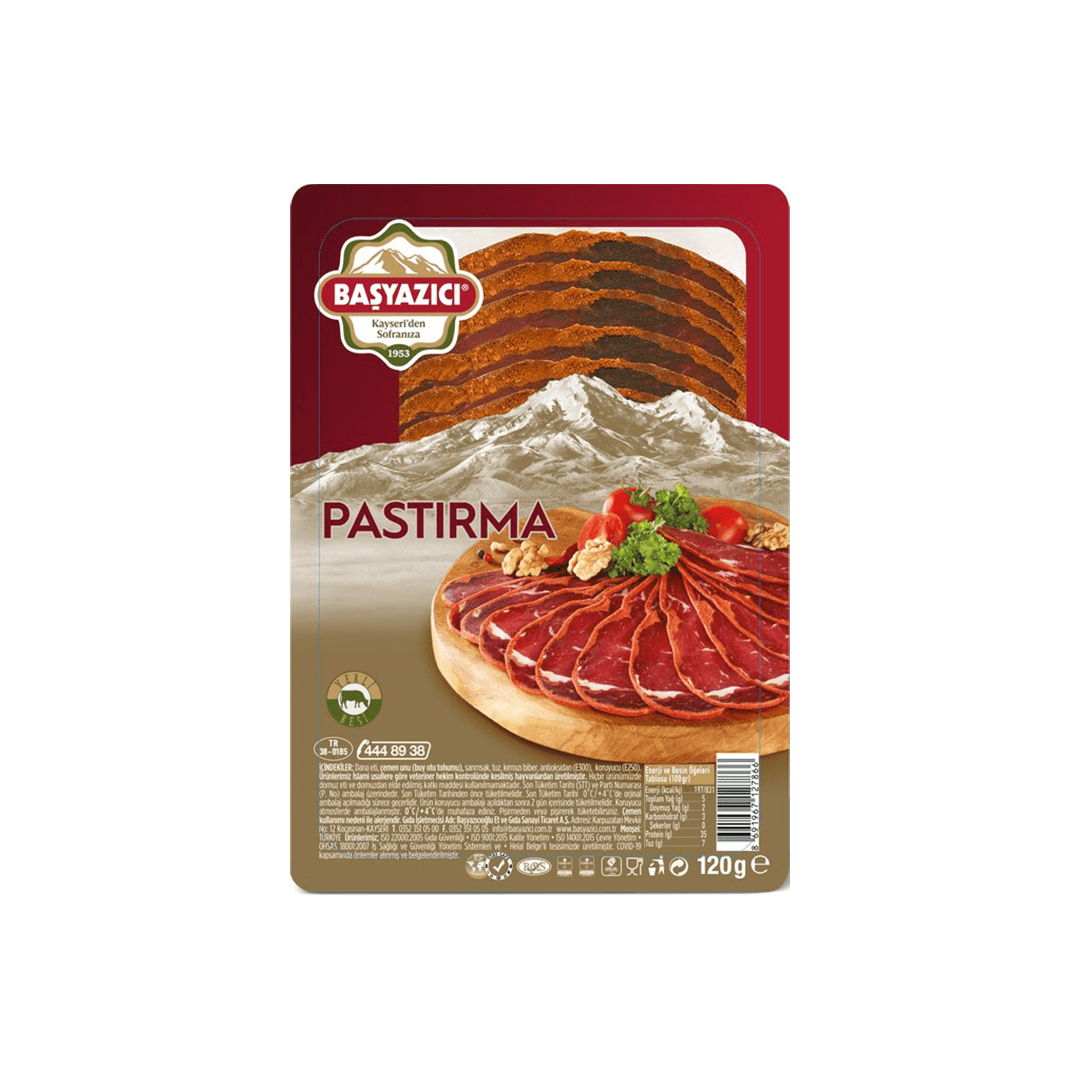 Başyazıcı Pastırma Dilimli Seçme 120 gr