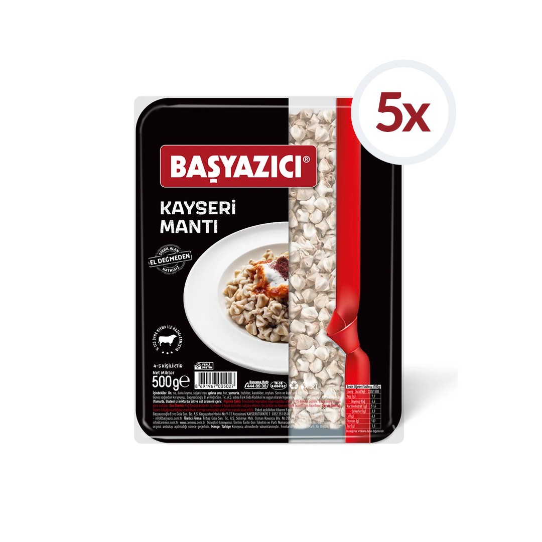 5 li Başyazıcı Kayseri Mantısı 2500 gr