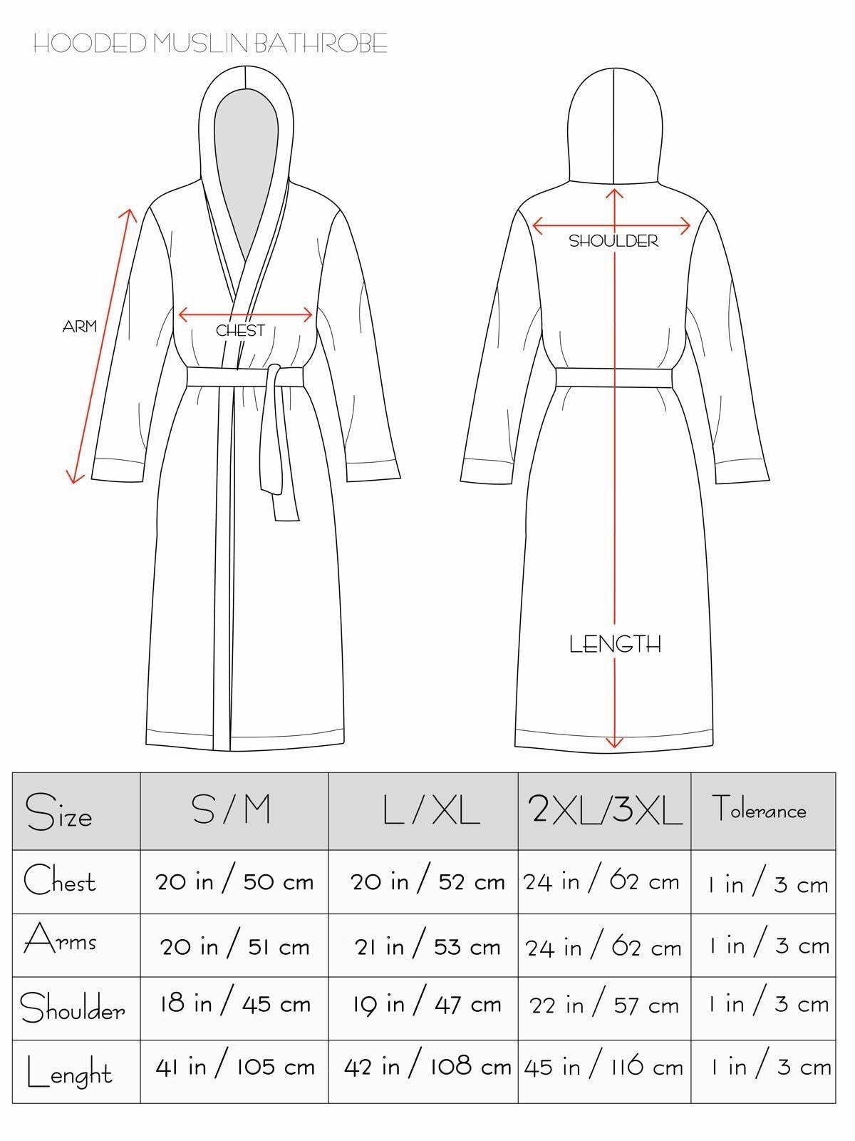 Müslin Bornoz - Sabahlık Kapüşonlu Modeli Soft Gri