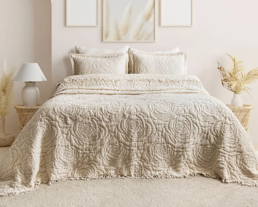 Maya Soft Rose Tek Kişilik Yastıklı Yorgan Takımı
