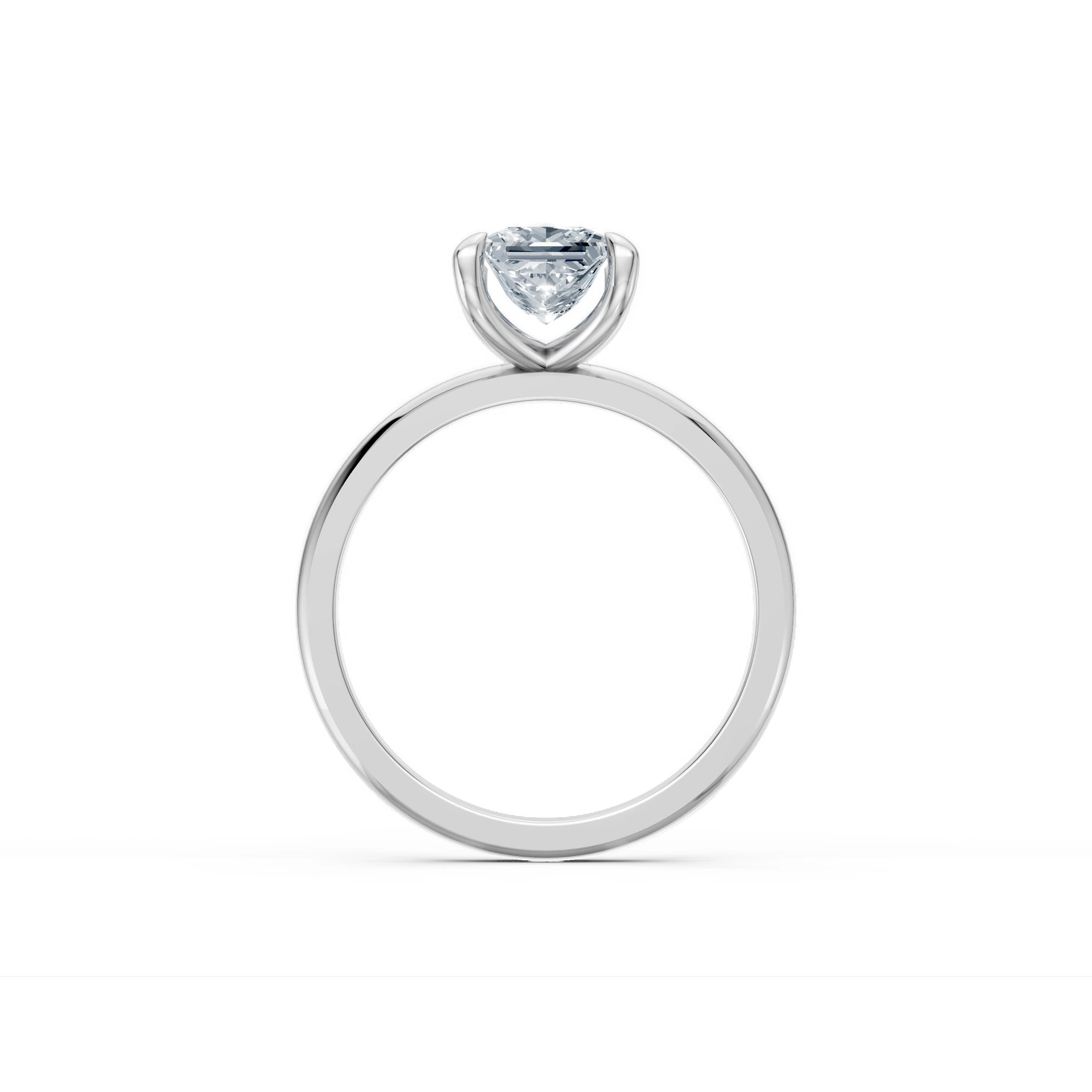 1 Karat Pırlanta Prenses Kesim Kare Tektaş Yüzük