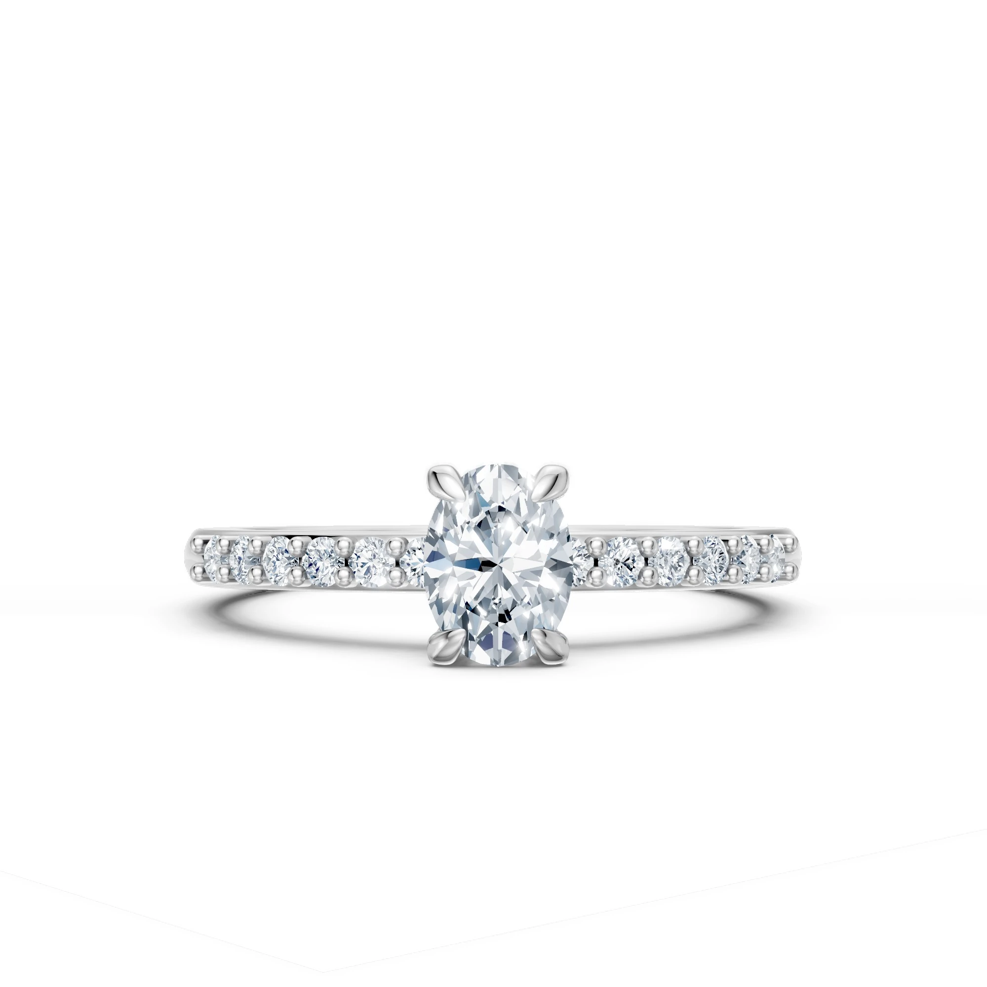 0.67 Karat Pırlanta Oval Tektaş Yüzük