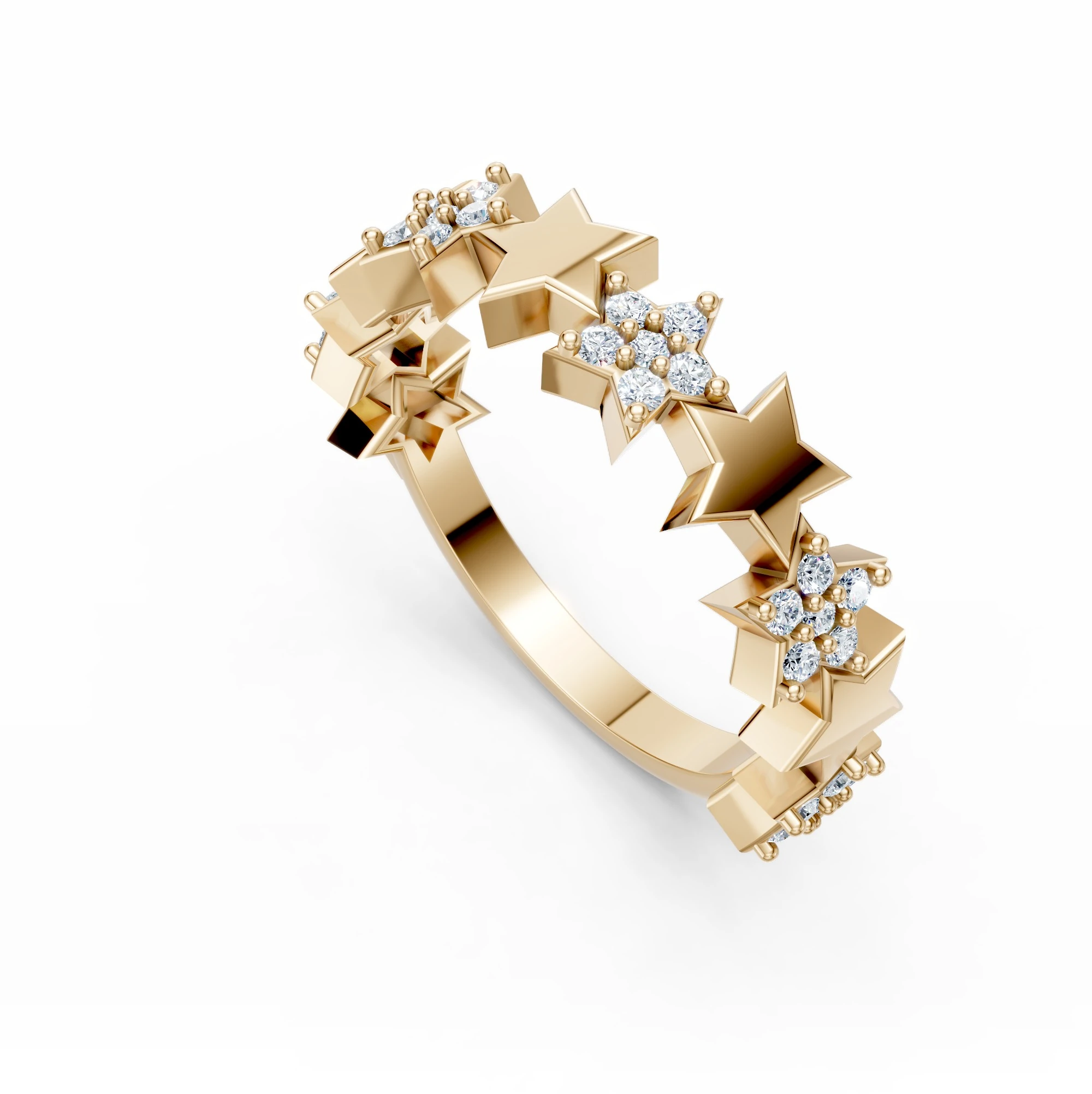 0.23 Karat Pırlanta Yıldız Tasarım Yüzük