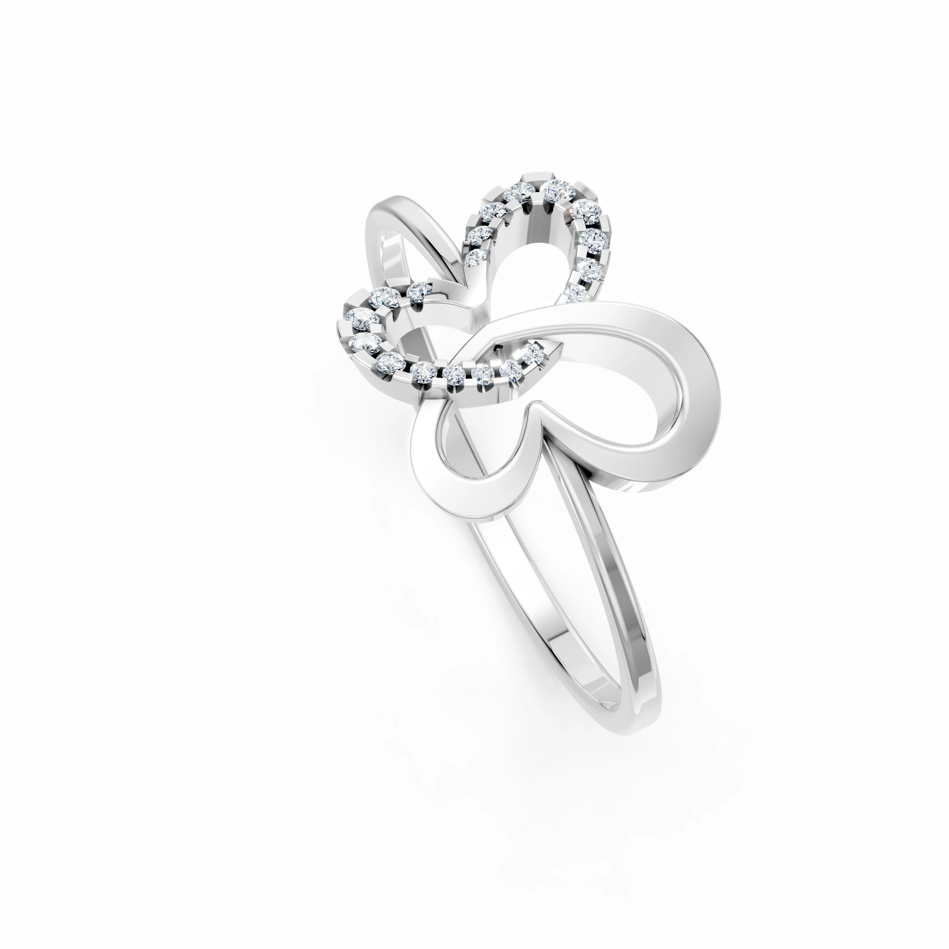 0.07 Karat Pırlanta Kelebek Etkisi Yüzük