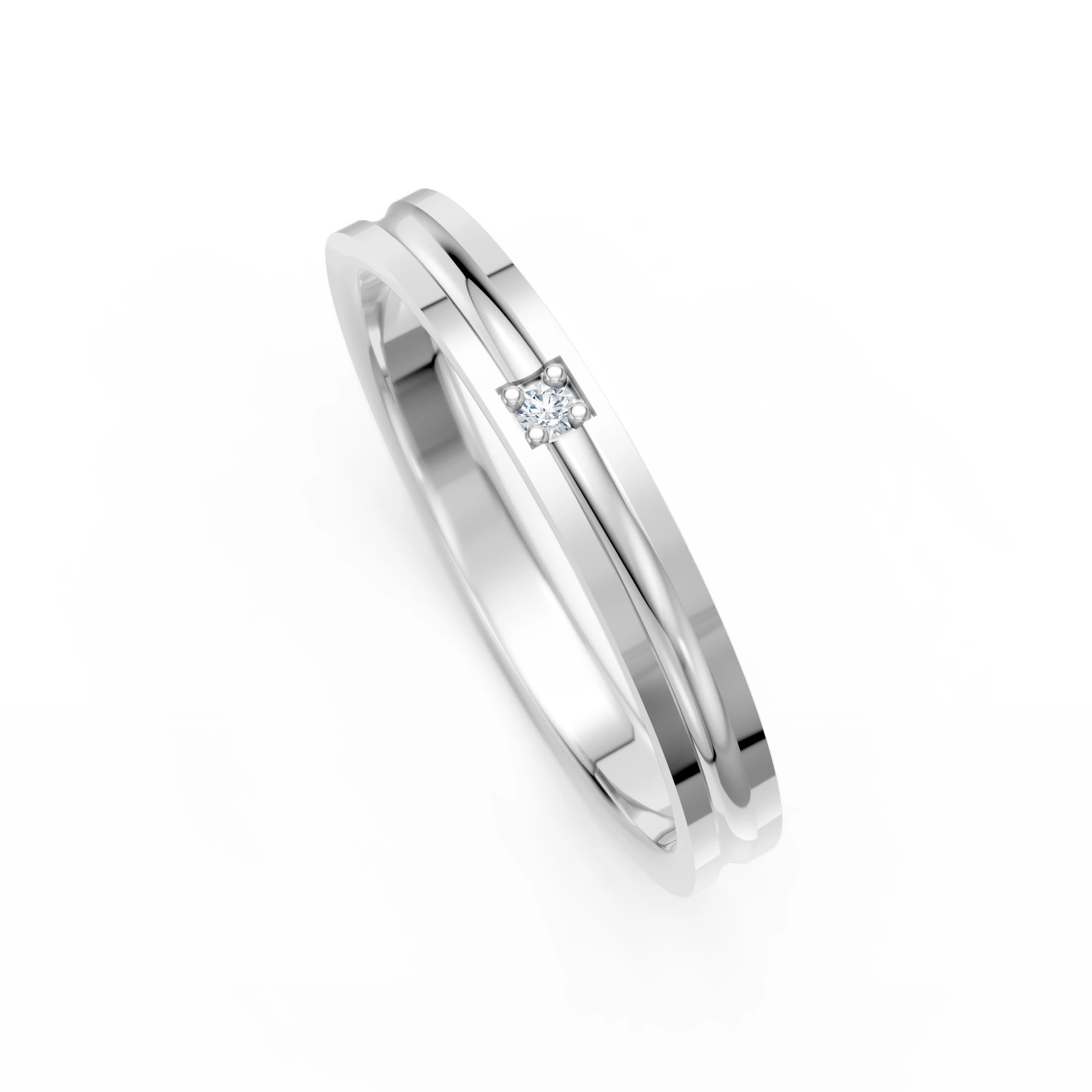 0.02 Karat Pırlanta Kadın Alyans Yüzük