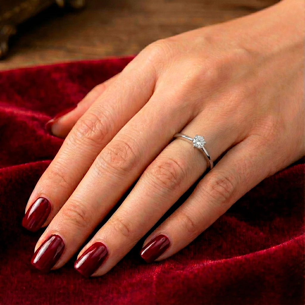 0.50 Karat Pırlanta Tektaş Yüzük