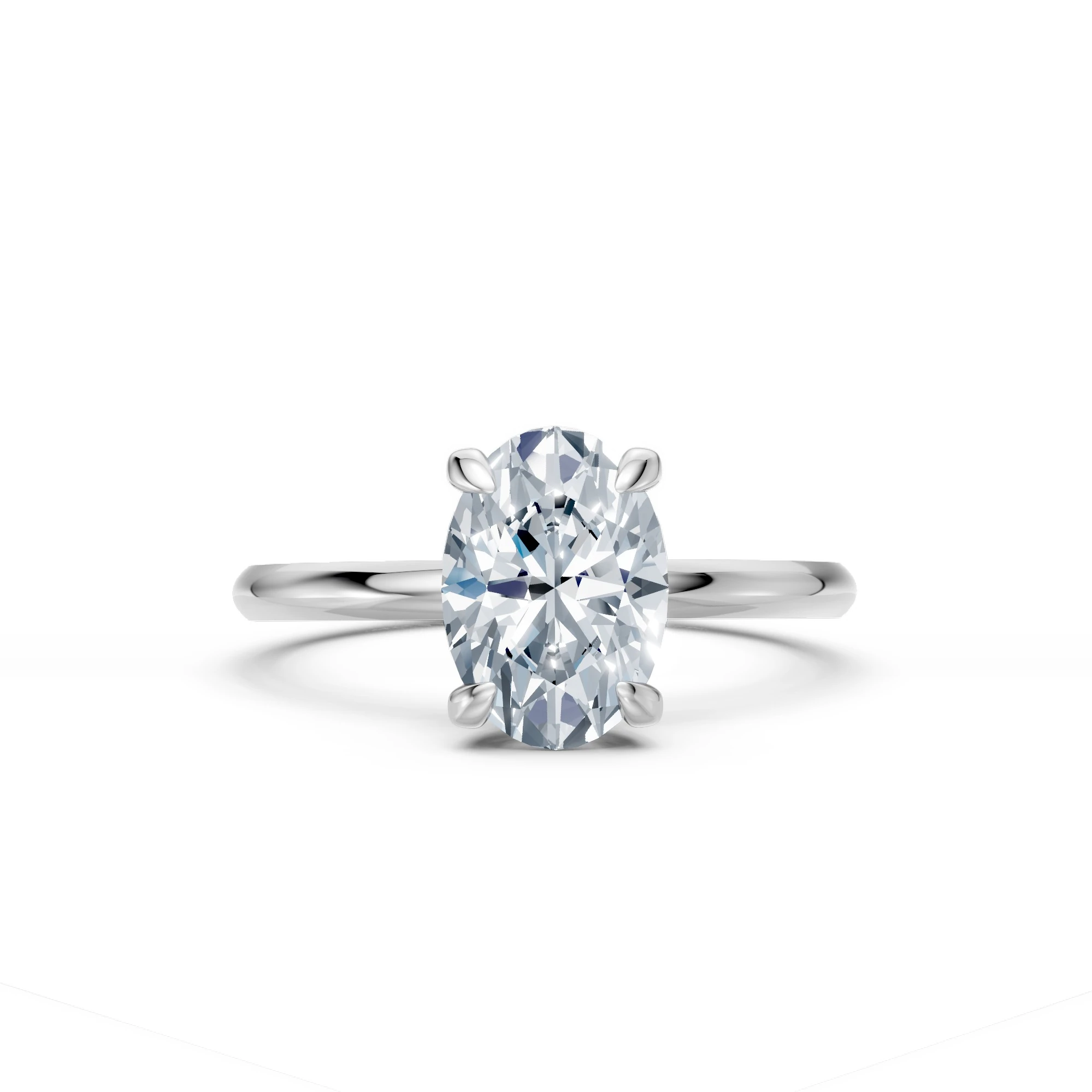 1.50 Karat Pırlanta Oval Tektaş Yüzük