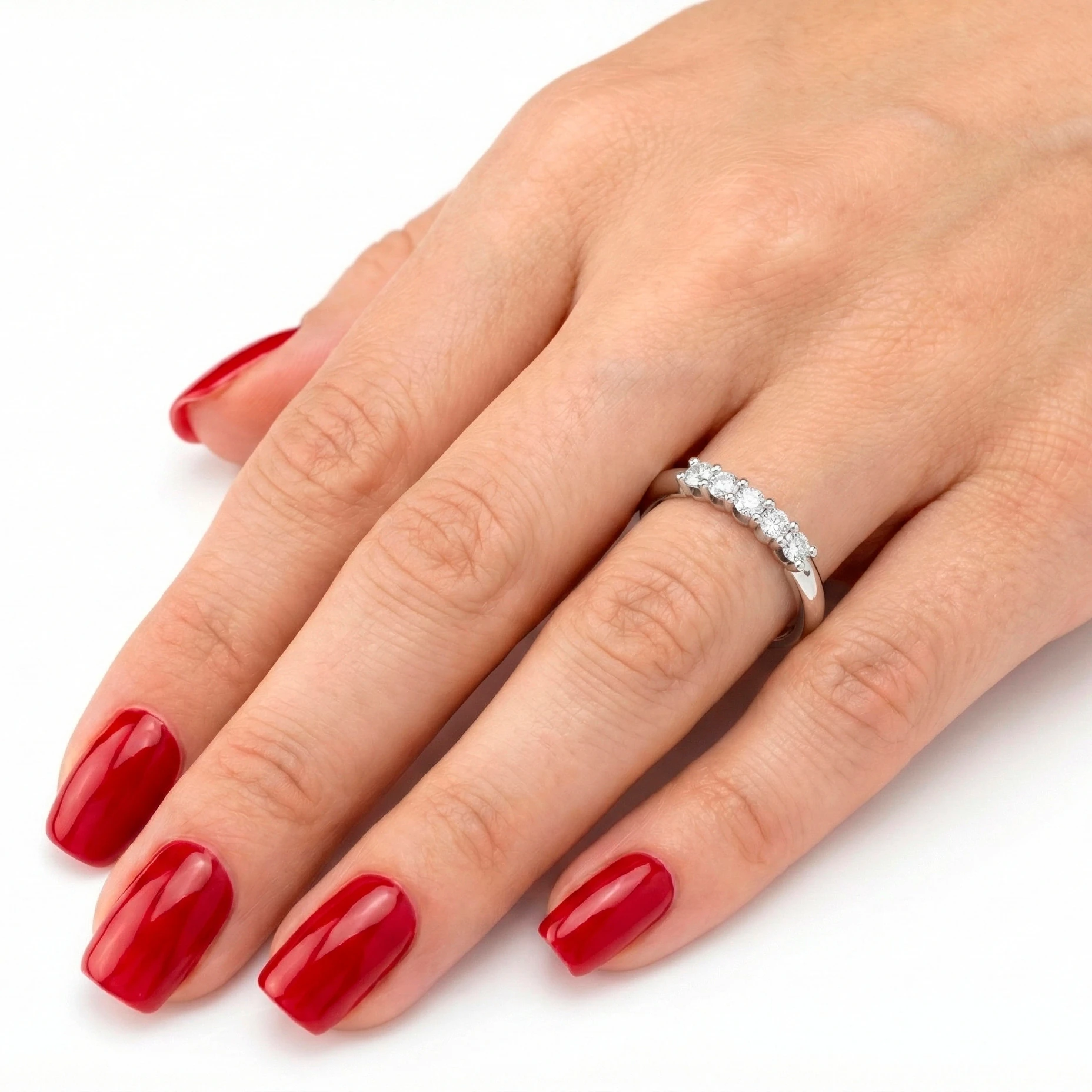 0.50 Karat Pırlanta Beştaş Yüzük