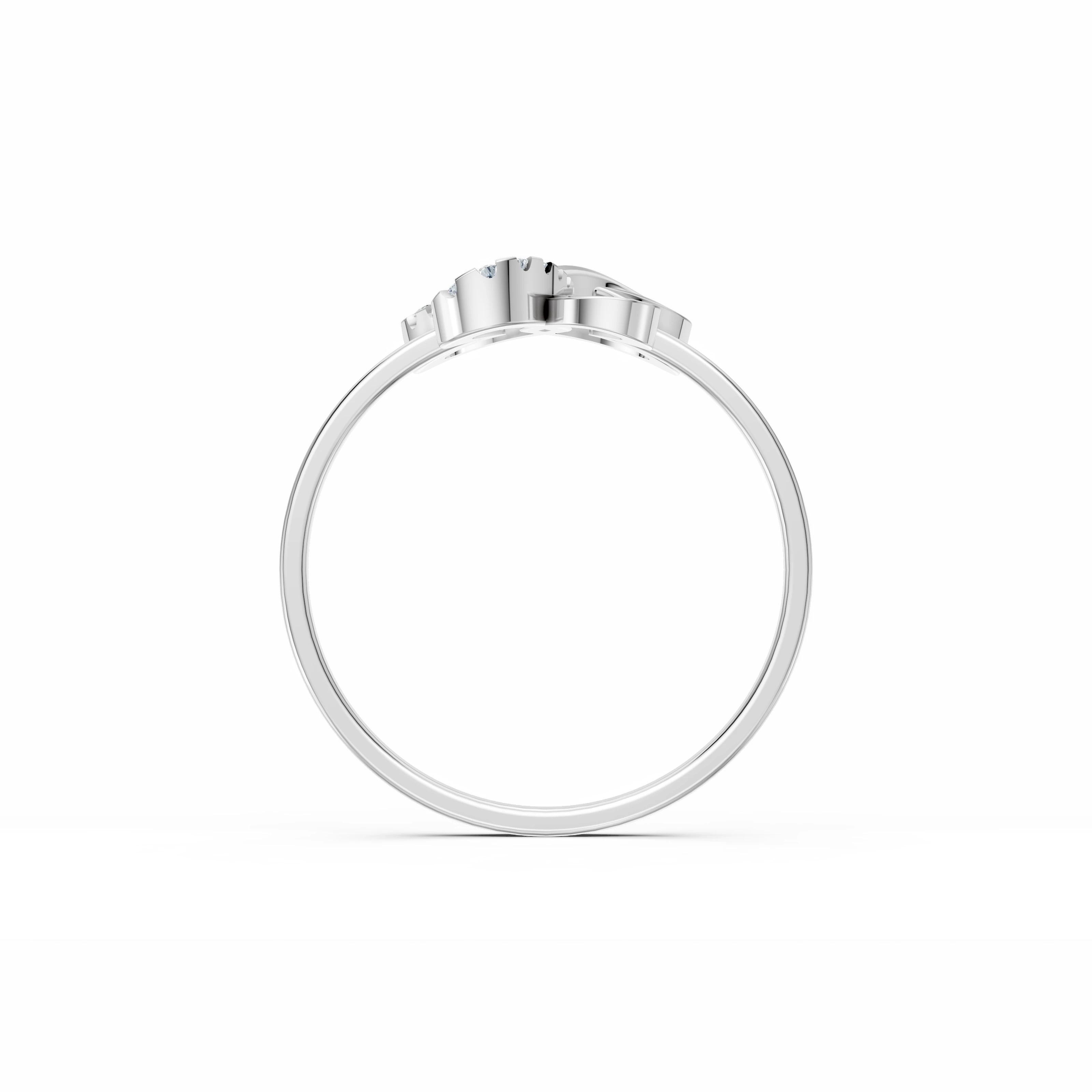 0.07 Karat Pırlanta Kelebek Etkisi Yüzük