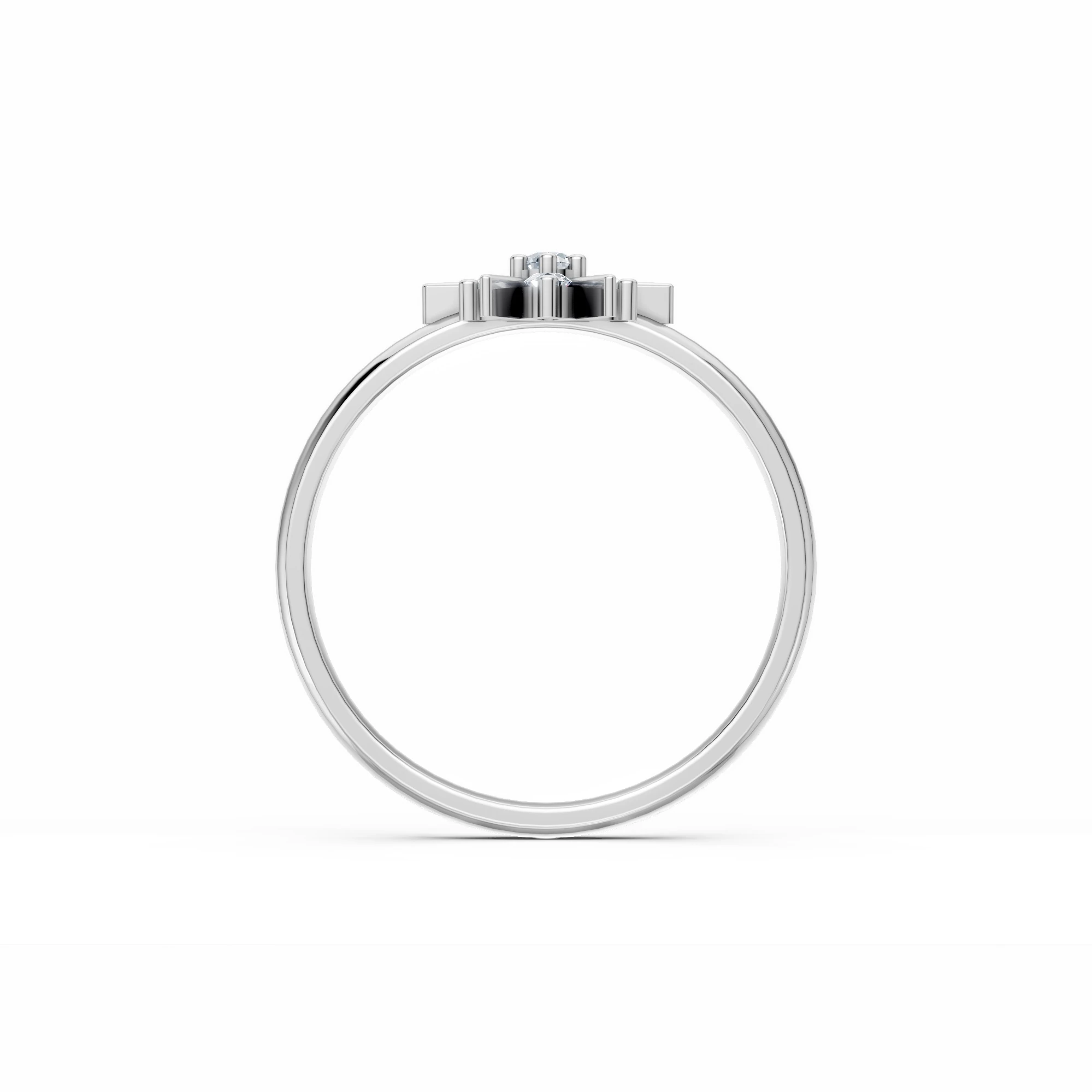 0.12 Karat Pırlanta Sevgi Çiçeği Tasarım Yüzük