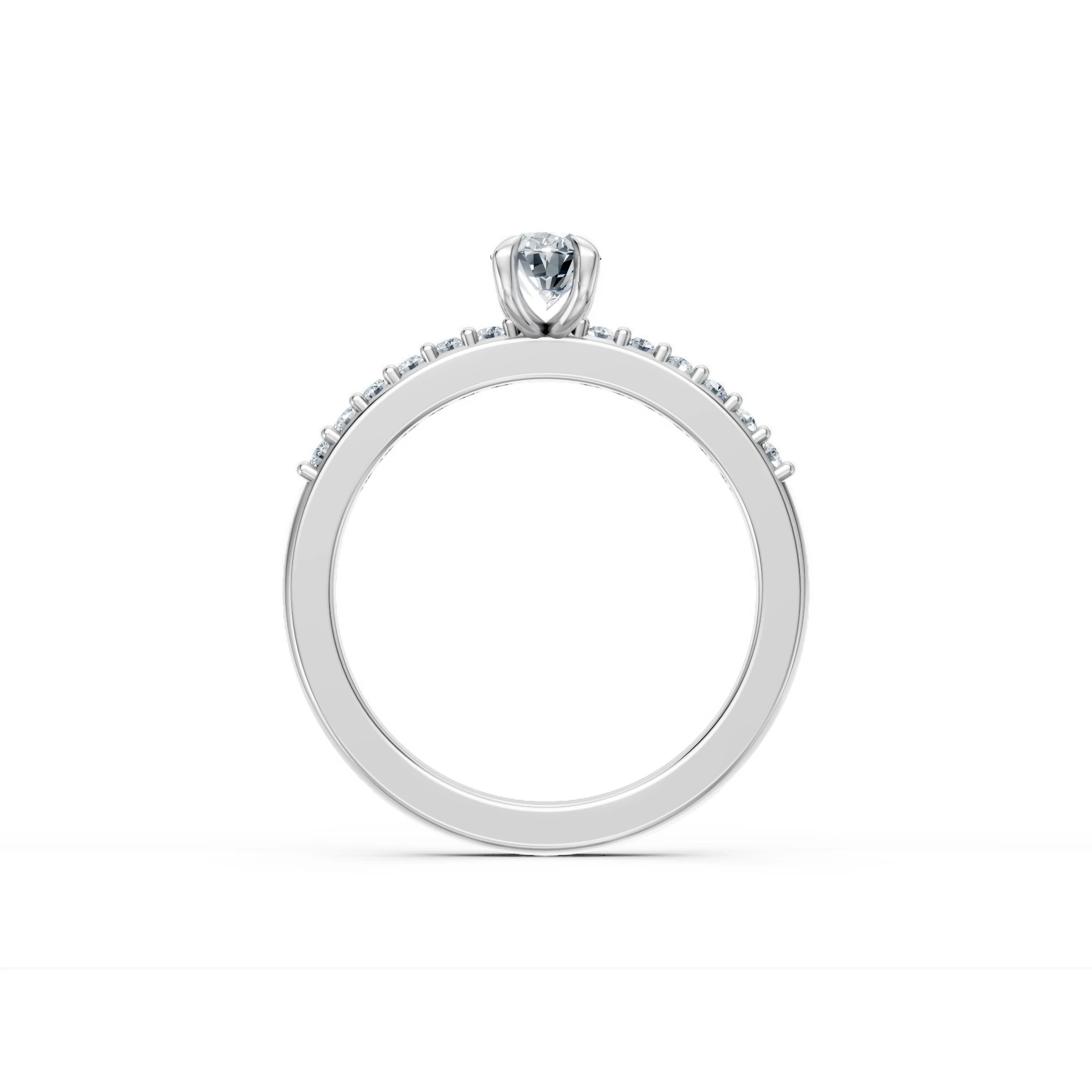 0.67 Karat Pırlanta Oval Tektaş Yüzük