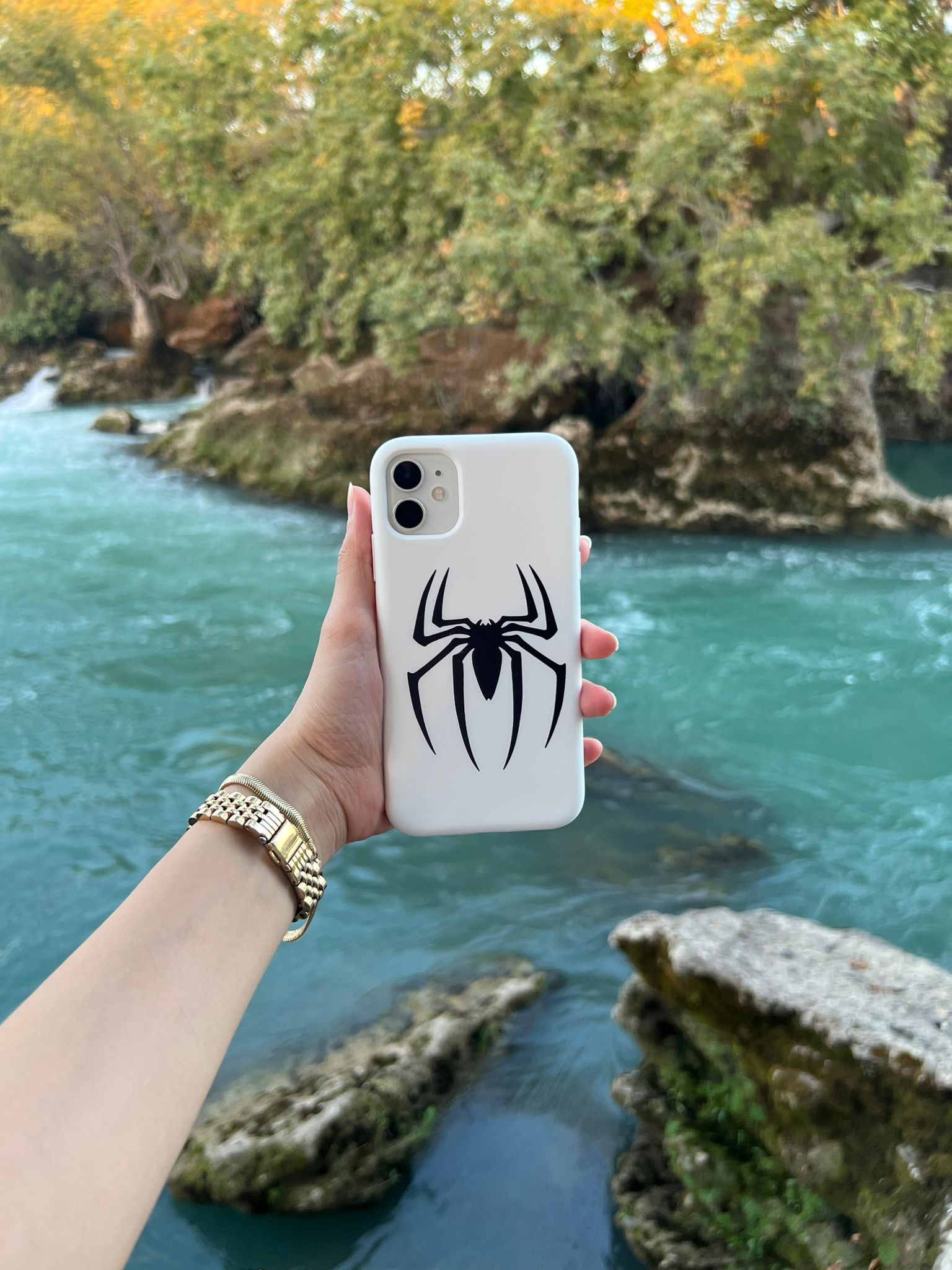 Spider Beyaz Tasarımlı Telefon Kılıfı