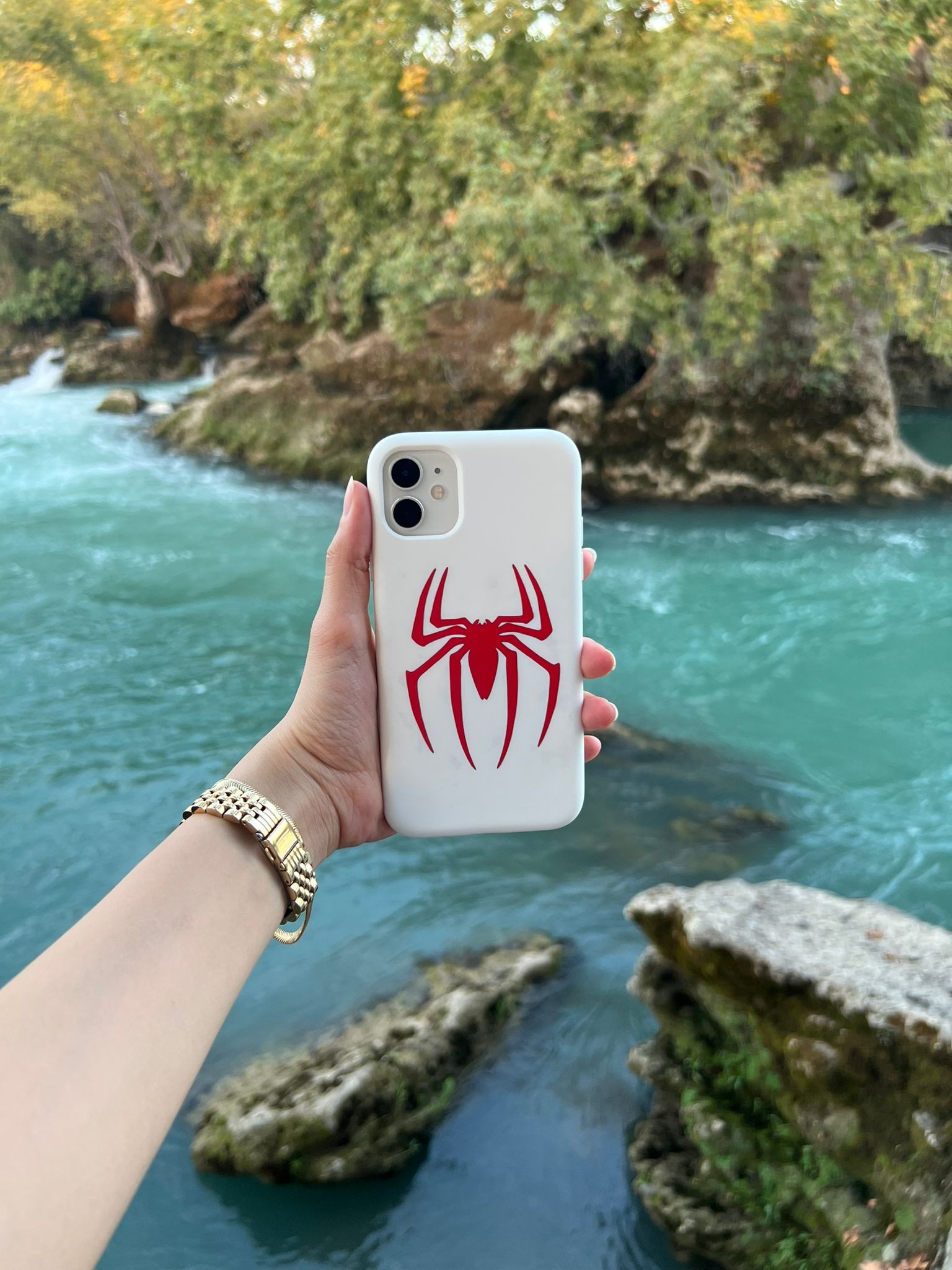 Spider Beyaz Tasarımlı Telefon Kılıfı