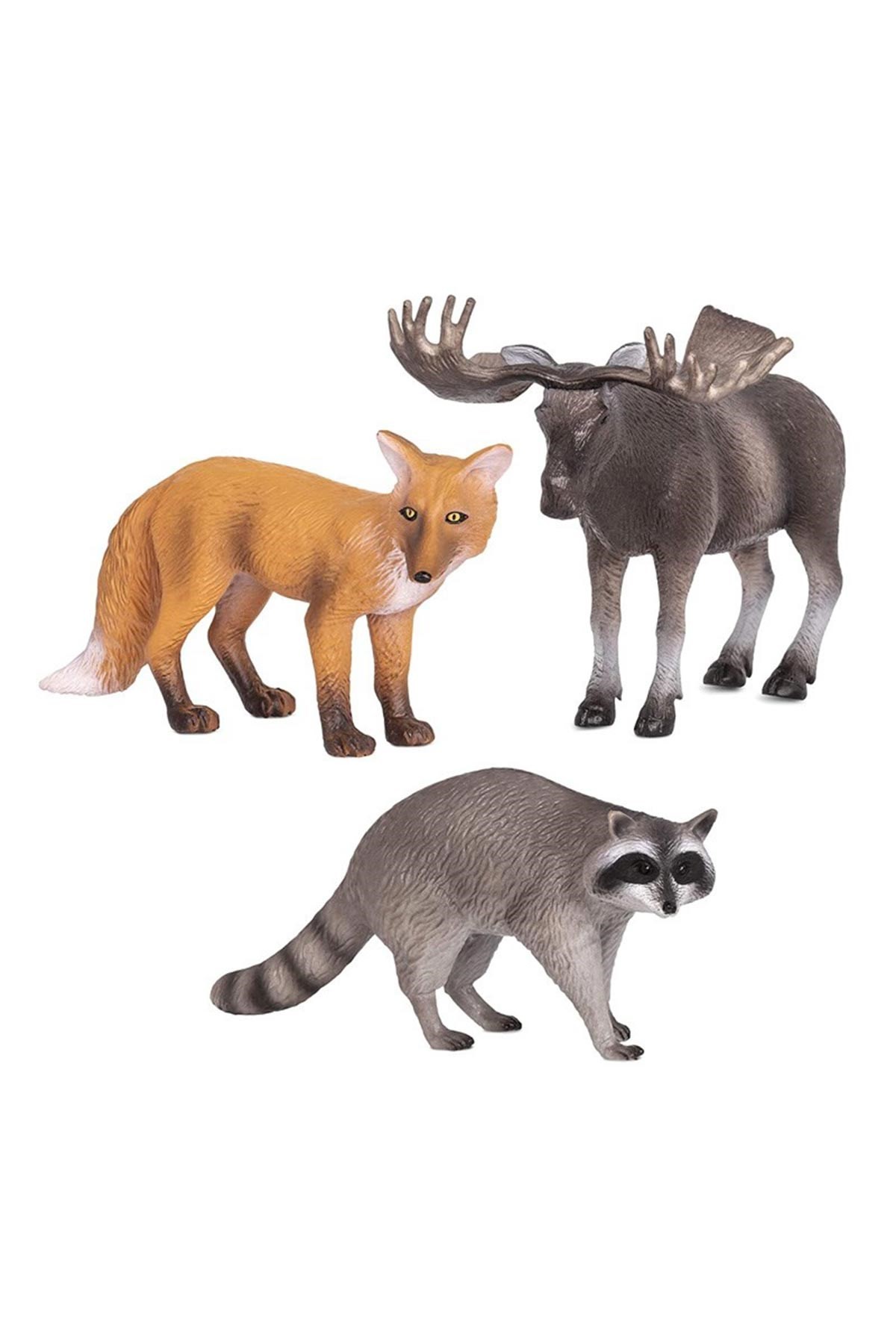 Terra Orman Hayvanları 3'lü Set Tilki, Geyik ve Rakun
