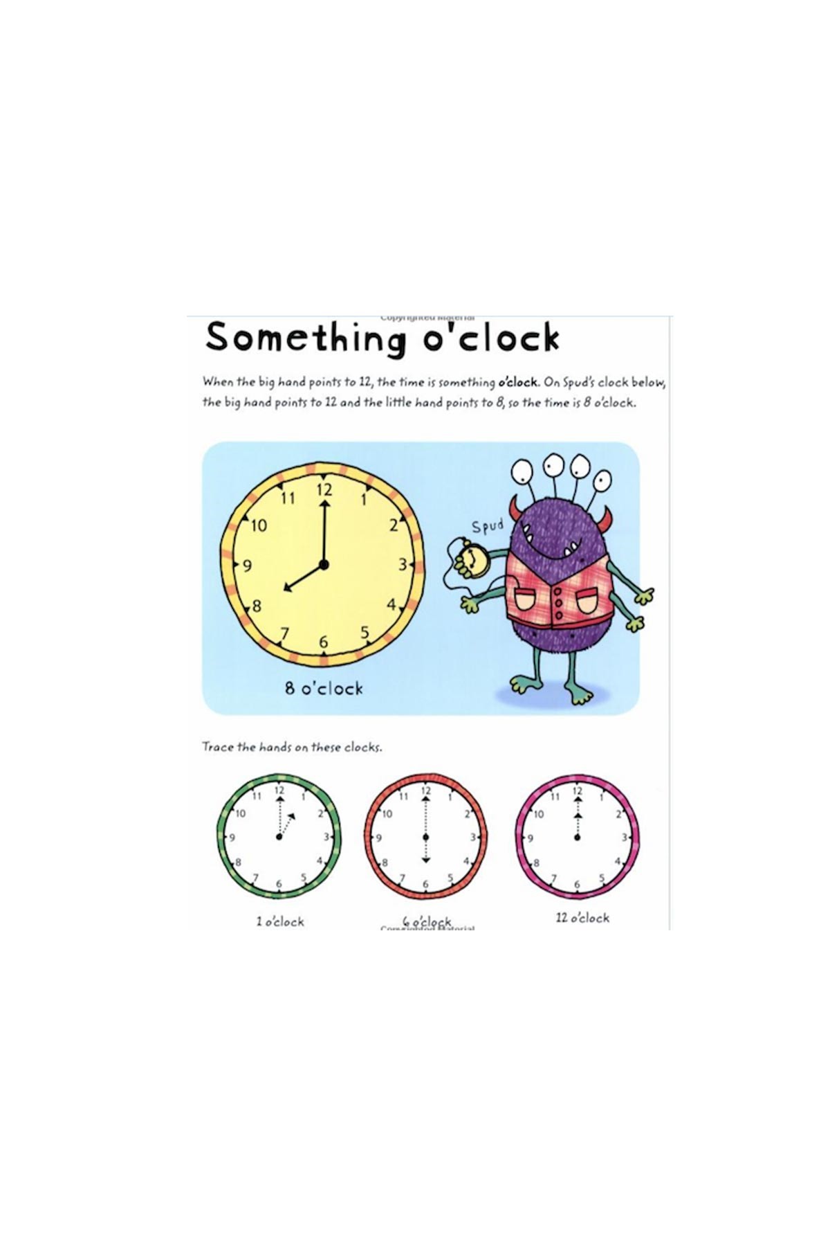 The Usborne Wipe Clean Telling The Time