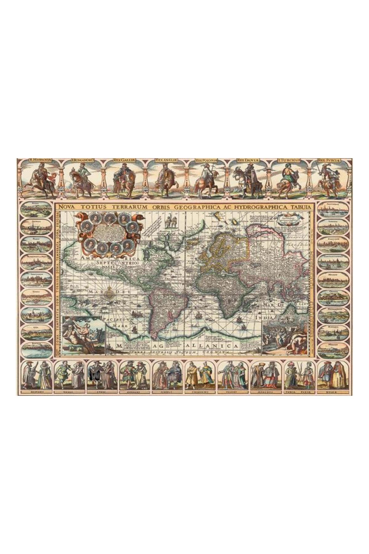 Art Puzzle 1000 Parça Eski Dünya Haritası 68x48