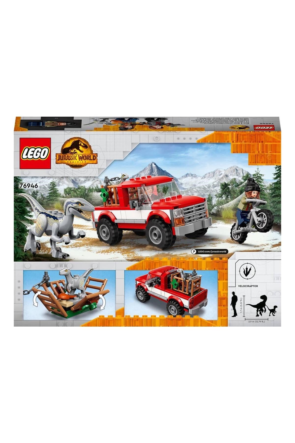 Lego Jurassic World Blue ve Beta Velociraptor Yakalama 76946