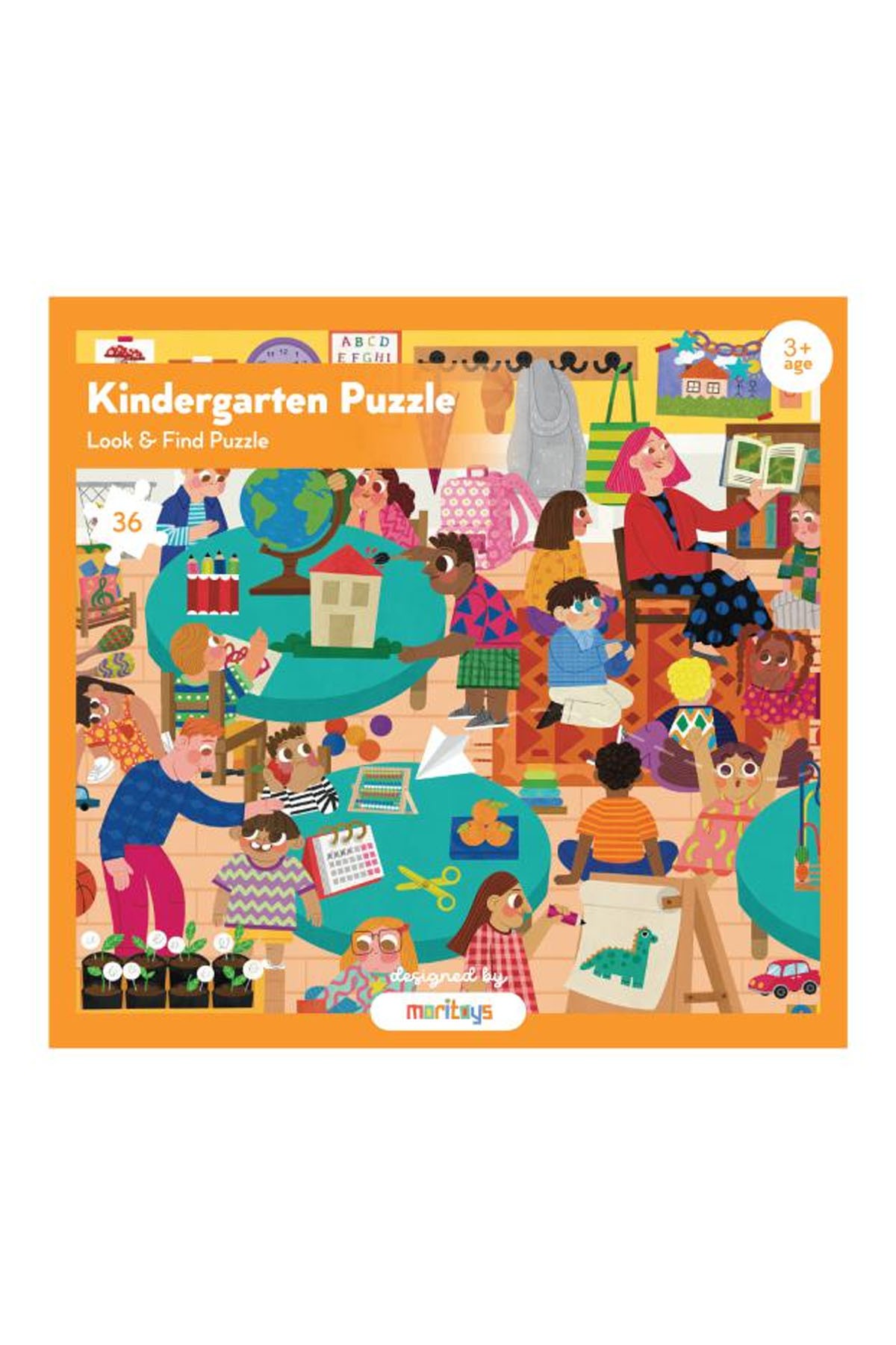 Moritoys Look & Find Puzzle: Kindergarten - 36 Parça Yapboz ve Gözlem Oyunu