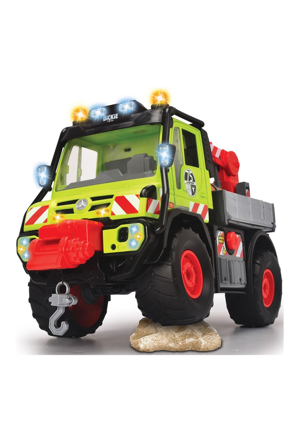 Dickie Unimog U530 Işıklı Sesli Kütük Taşıyıcı Vinç Kamyonu 50 Cm