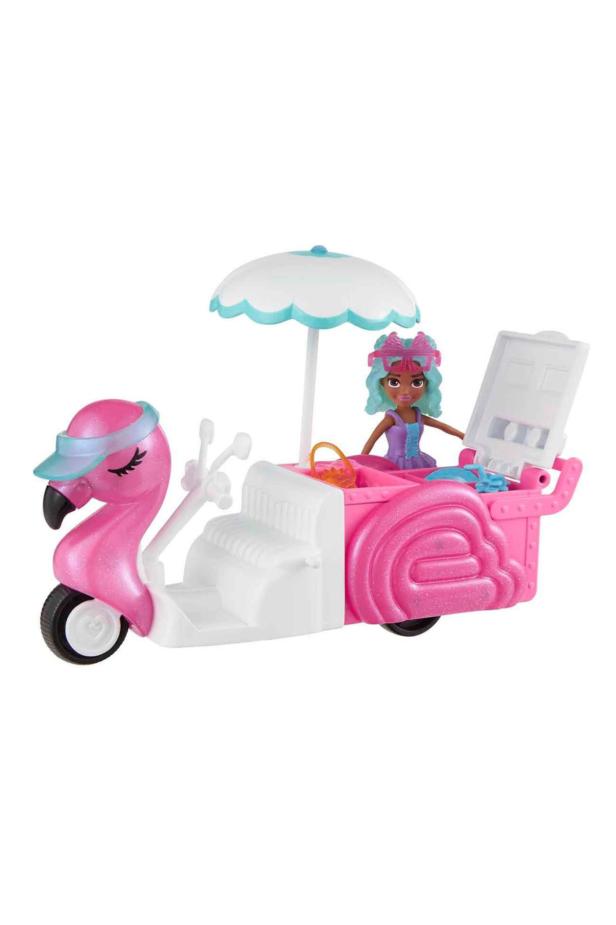 Polly Pocket Filamingo Motosiklet ve Tropik Aksesuarlar HWP24